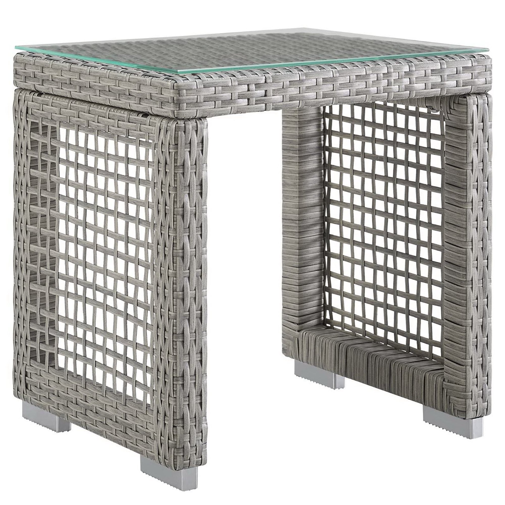 Modway Aura 6 Piece Outdoor Patio Wicker Rattan Set