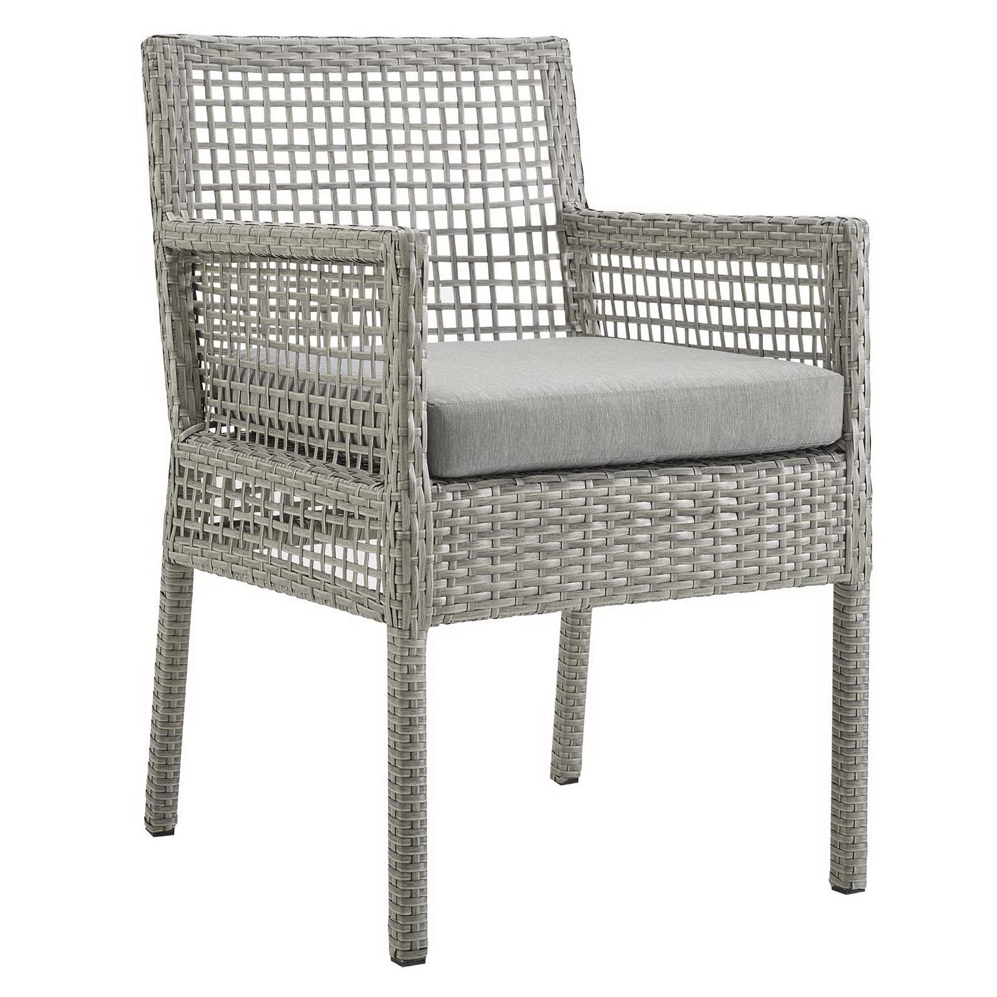 Modway Aura Outdoor Patio Wicker Rattan Dining Armchair Set of 2