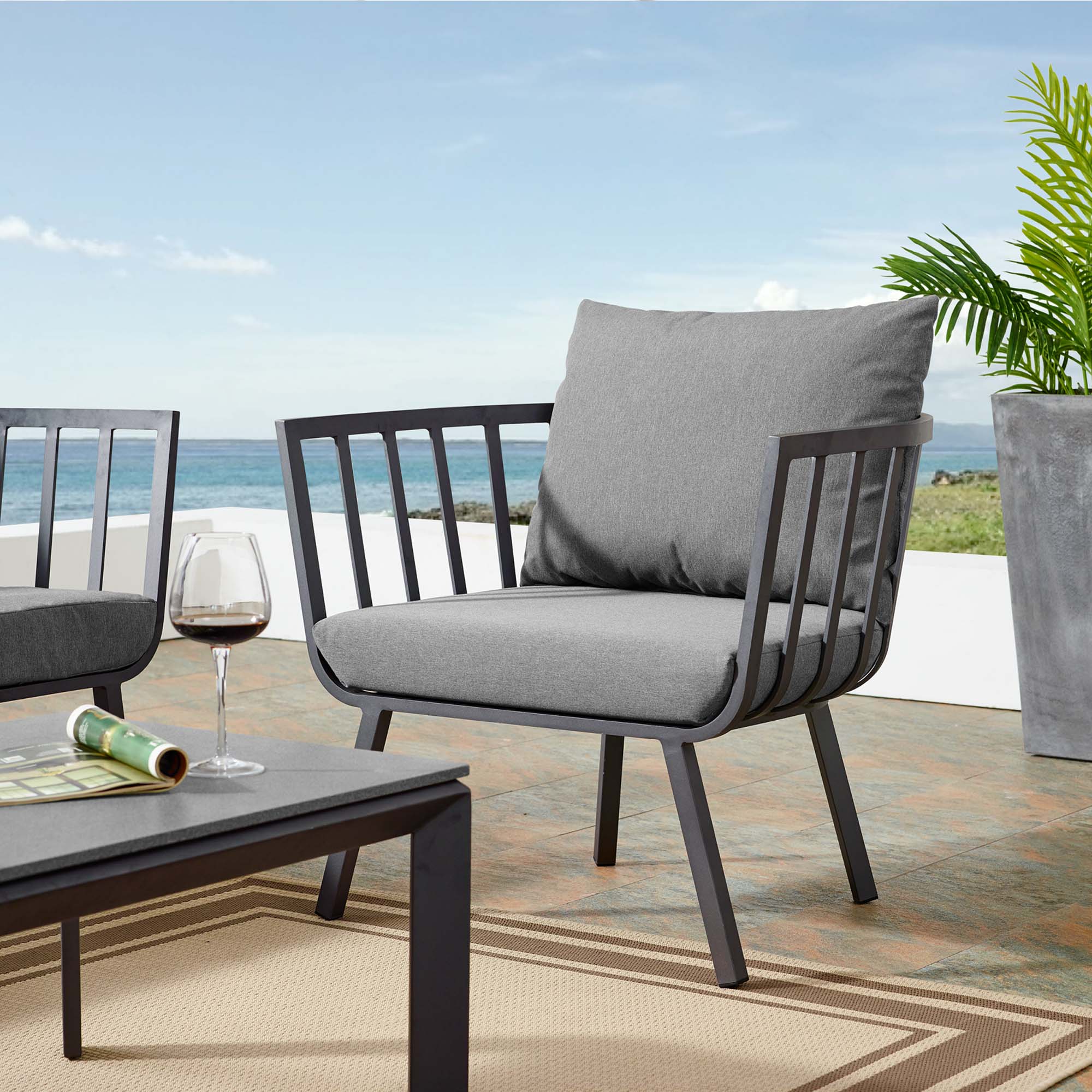 Modway Riverside Outdoor Patio Aluminum Armchair