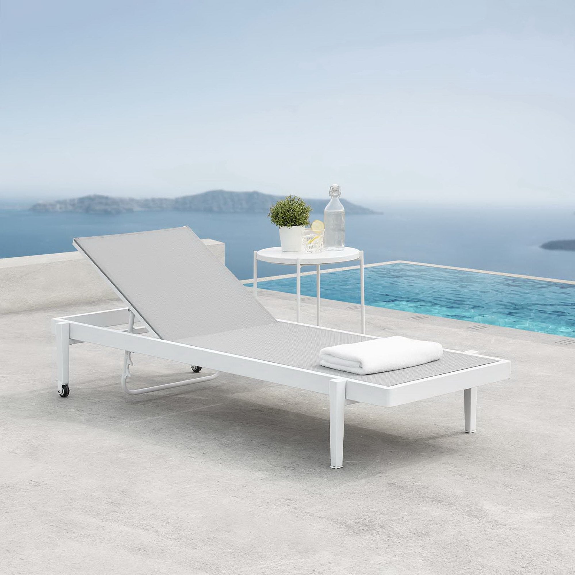 Modway Charleston Outdoor Patio Chaise Lounge Chair