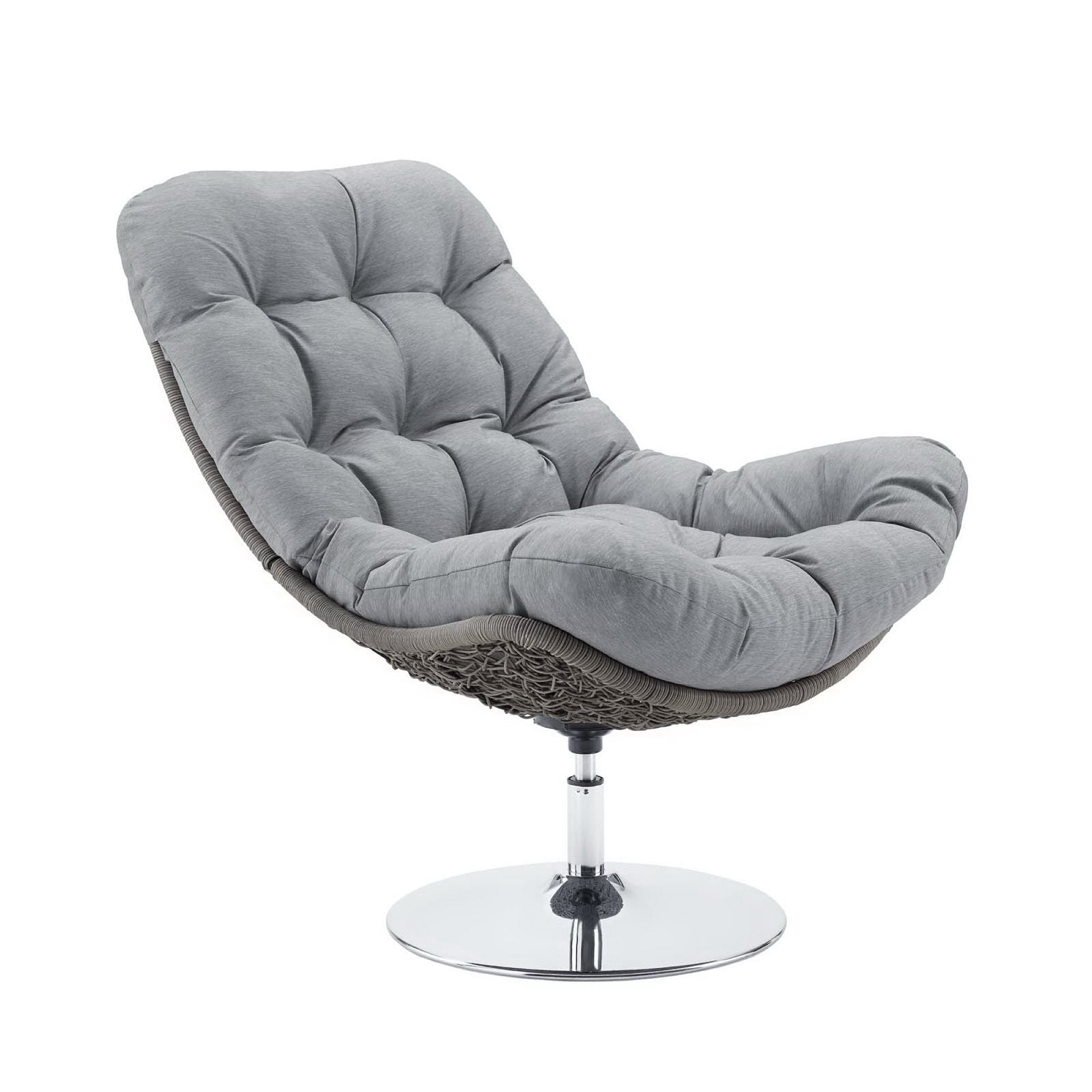 Modway Brighton Wicker Rattan Outdoor Patio Swivel Lounge Chair