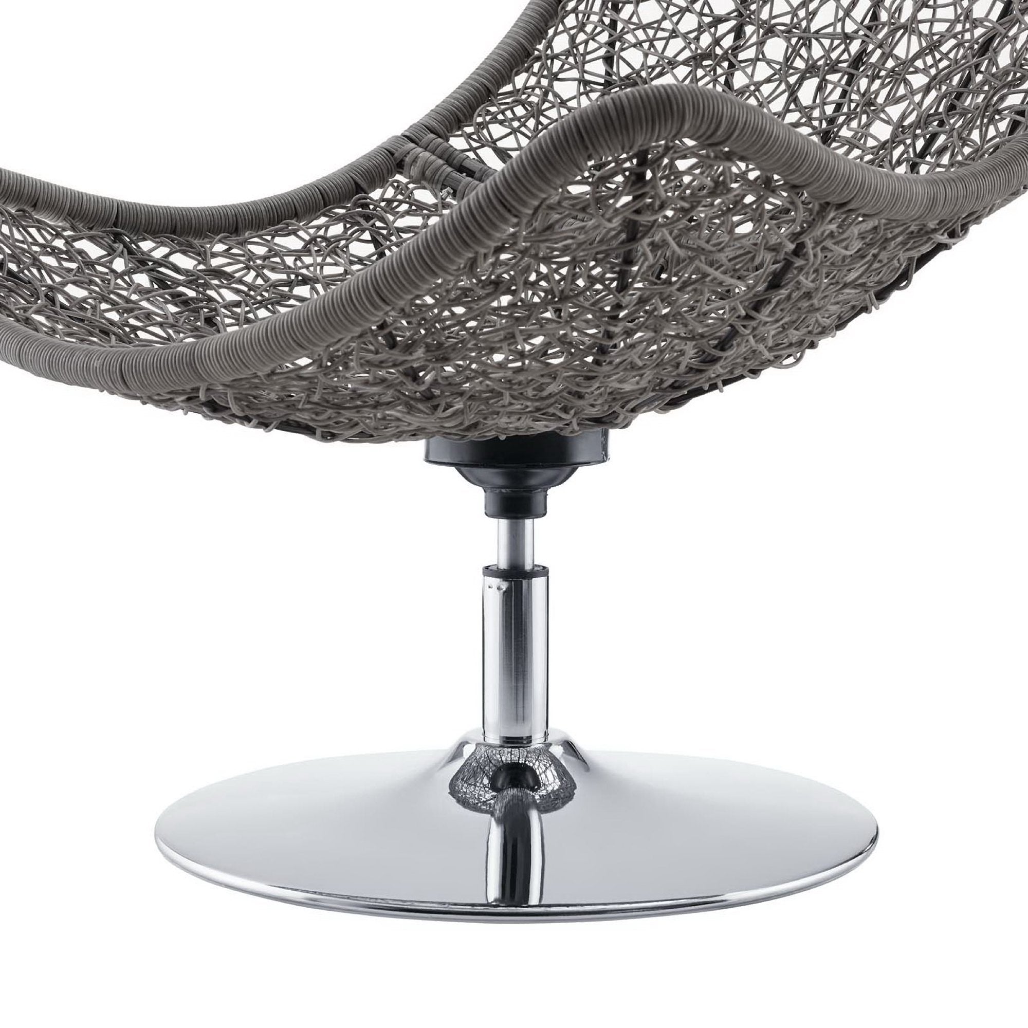Modway Brighton Wicker Rattan Outdoor Patio Swivel Lounge Chair