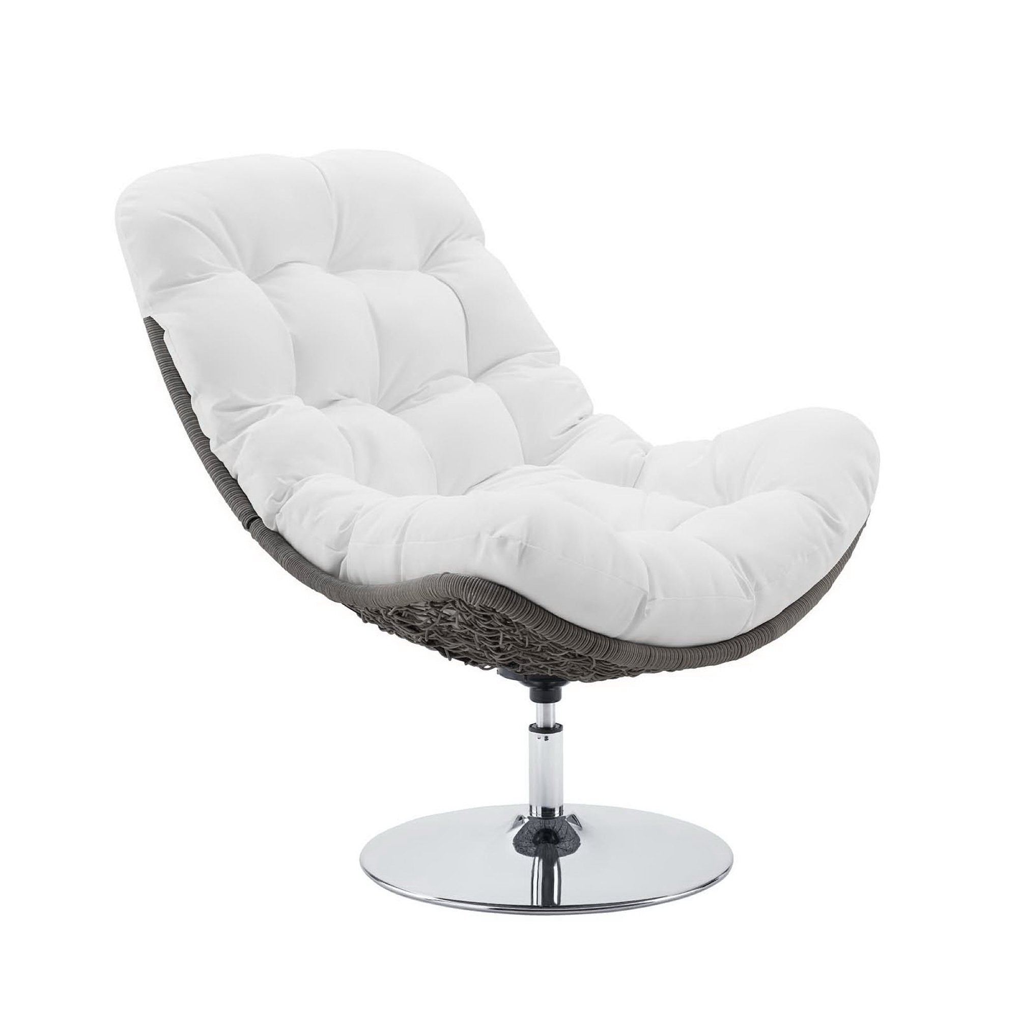 Modway Brighton Wicker Rattan Outdoor Patio Swivel Lounge Chair