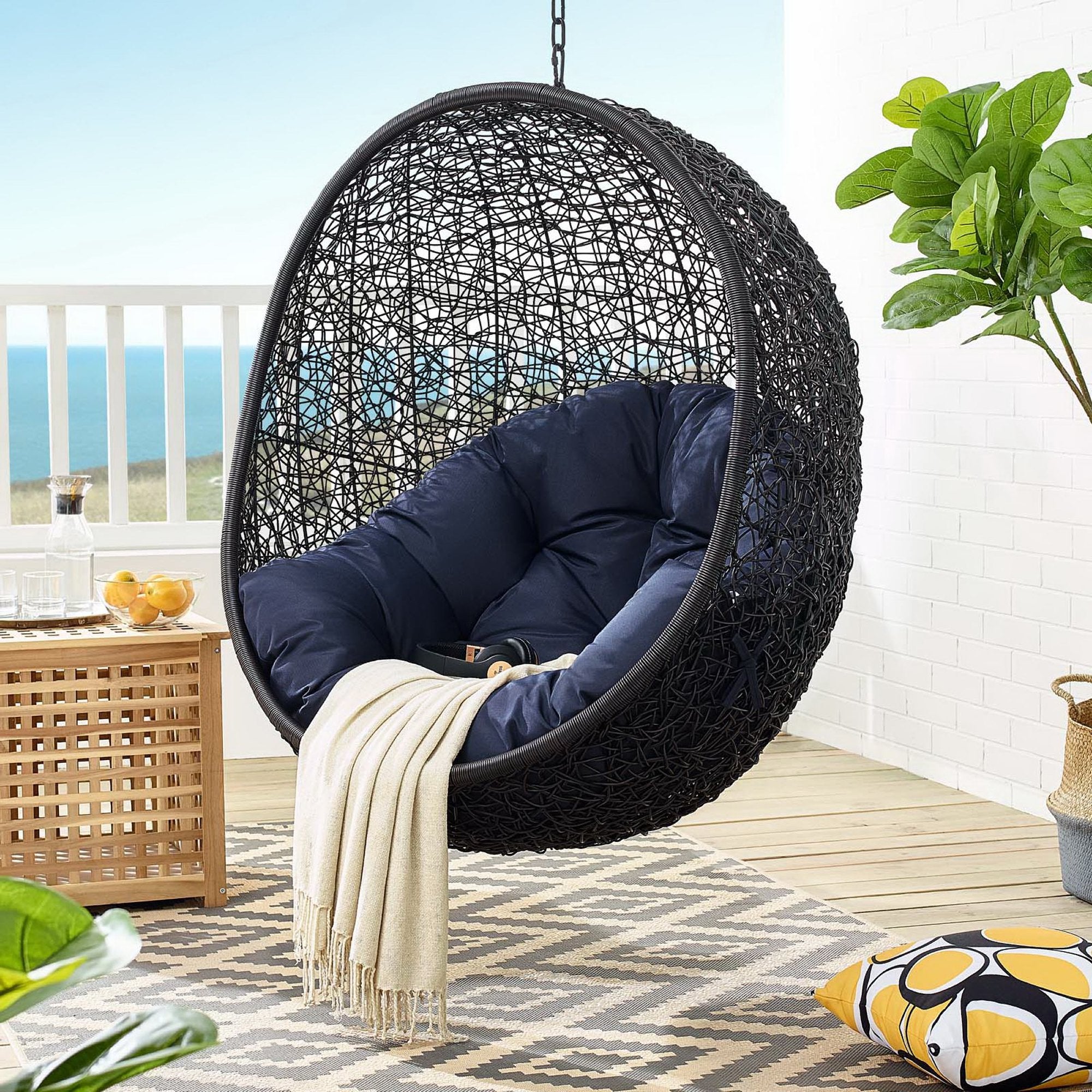Modway Encase Swing Outdoor Patio Lounge Chair Without Stand