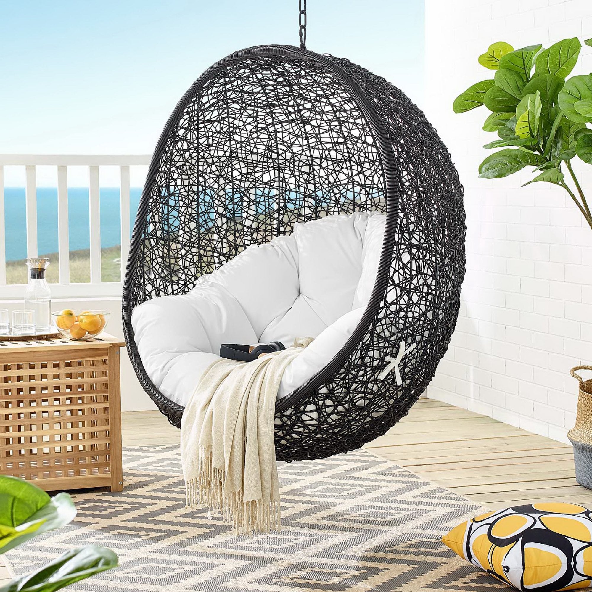 Modway Encase Swing Outdoor Patio Lounge Chair Without Stand