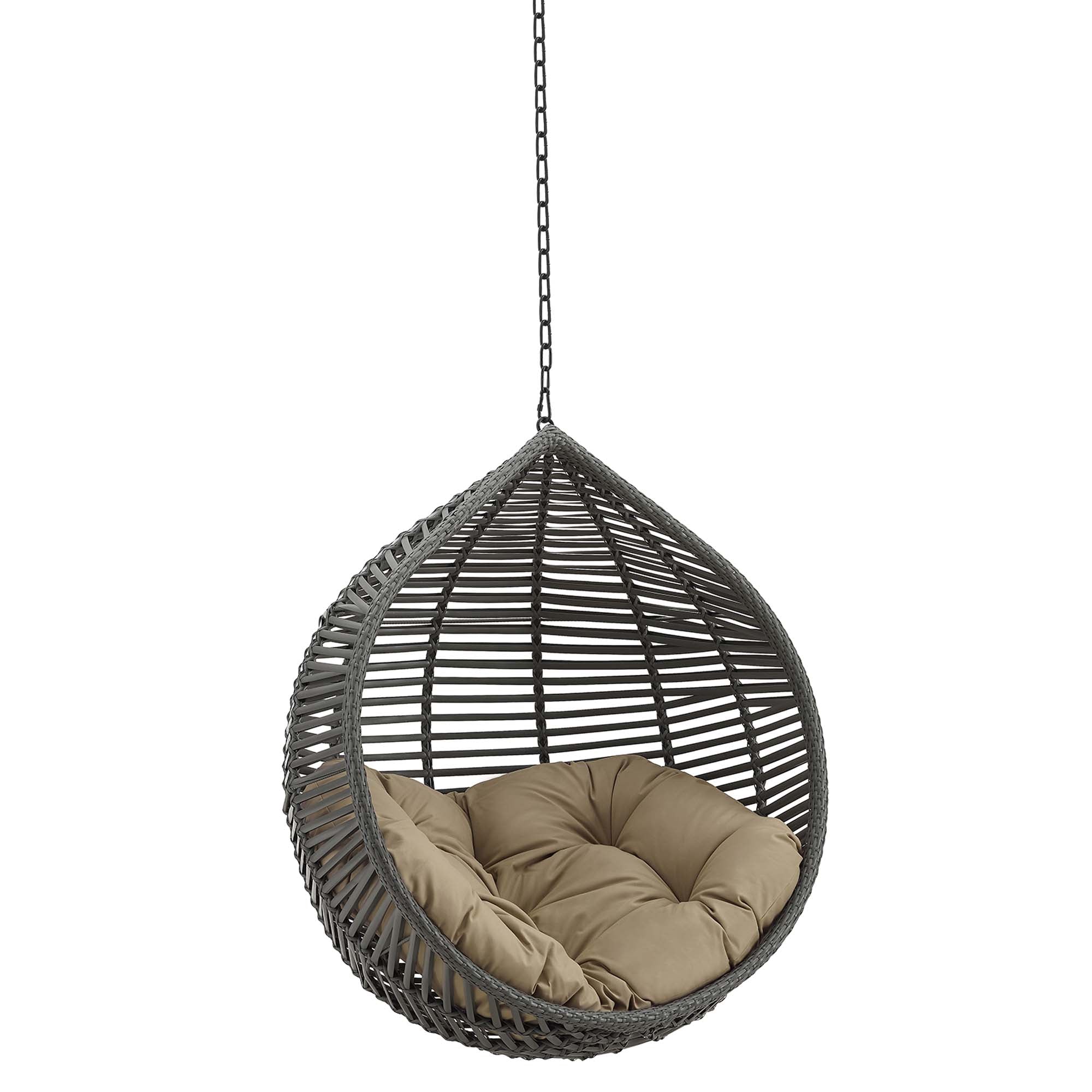 Modway Garner Teardrop Outdoor Patio Swing Chair Without Stand