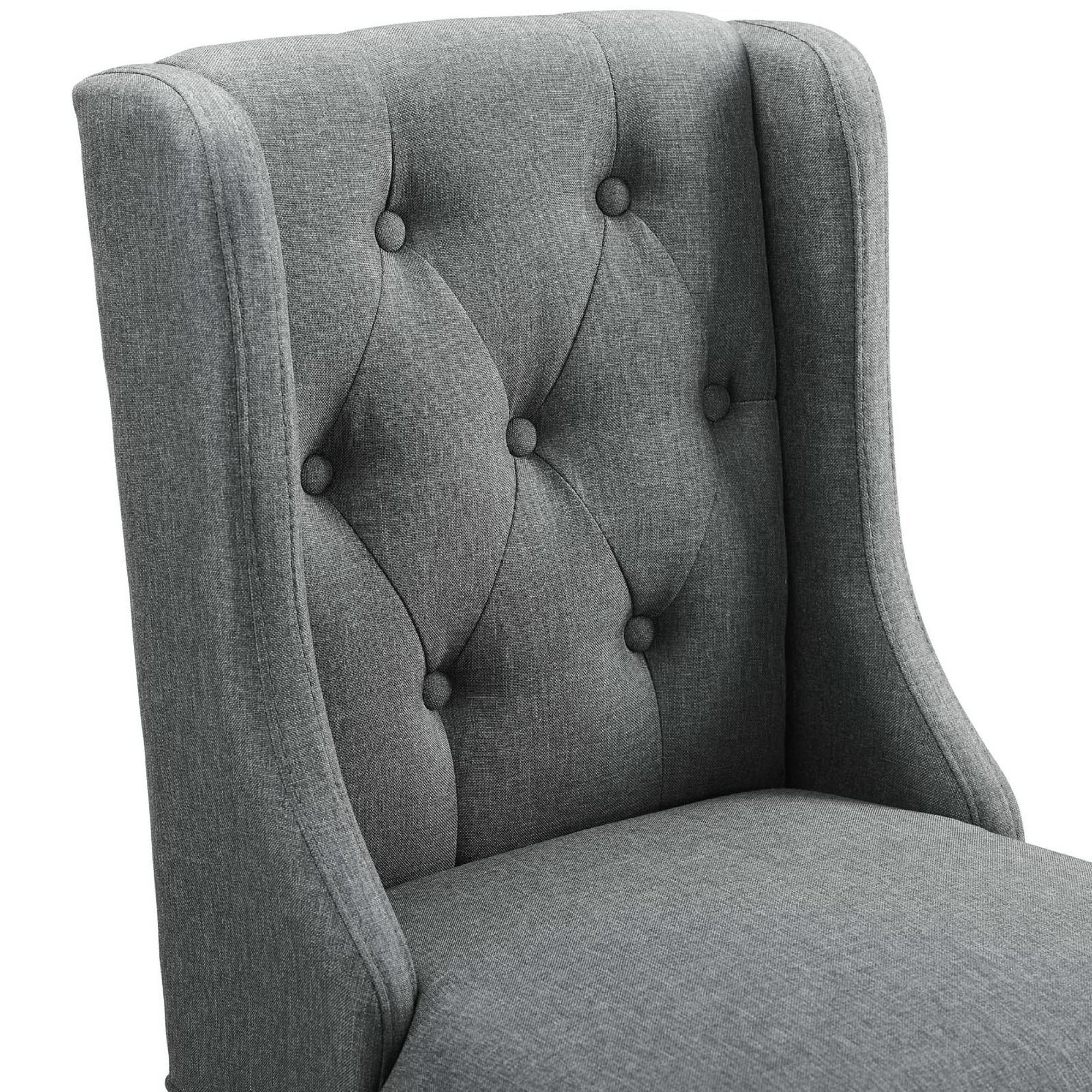 Modway Baronet Tufted Button Upholstered Fabric Counter Stool