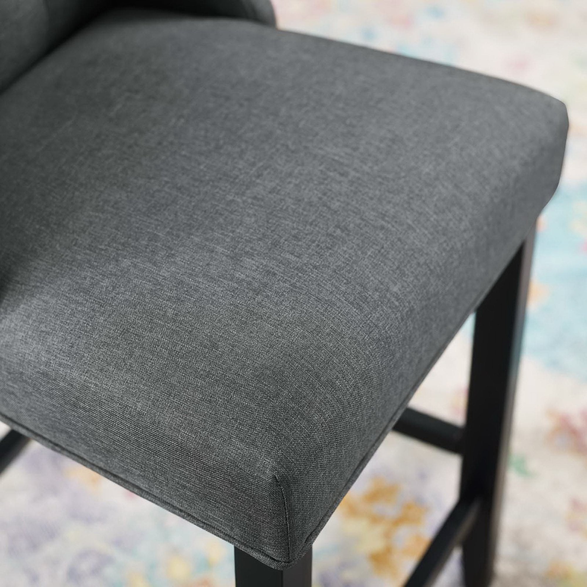 Modway Baronet Tufted Button Upholstered Fabric Counter Stool