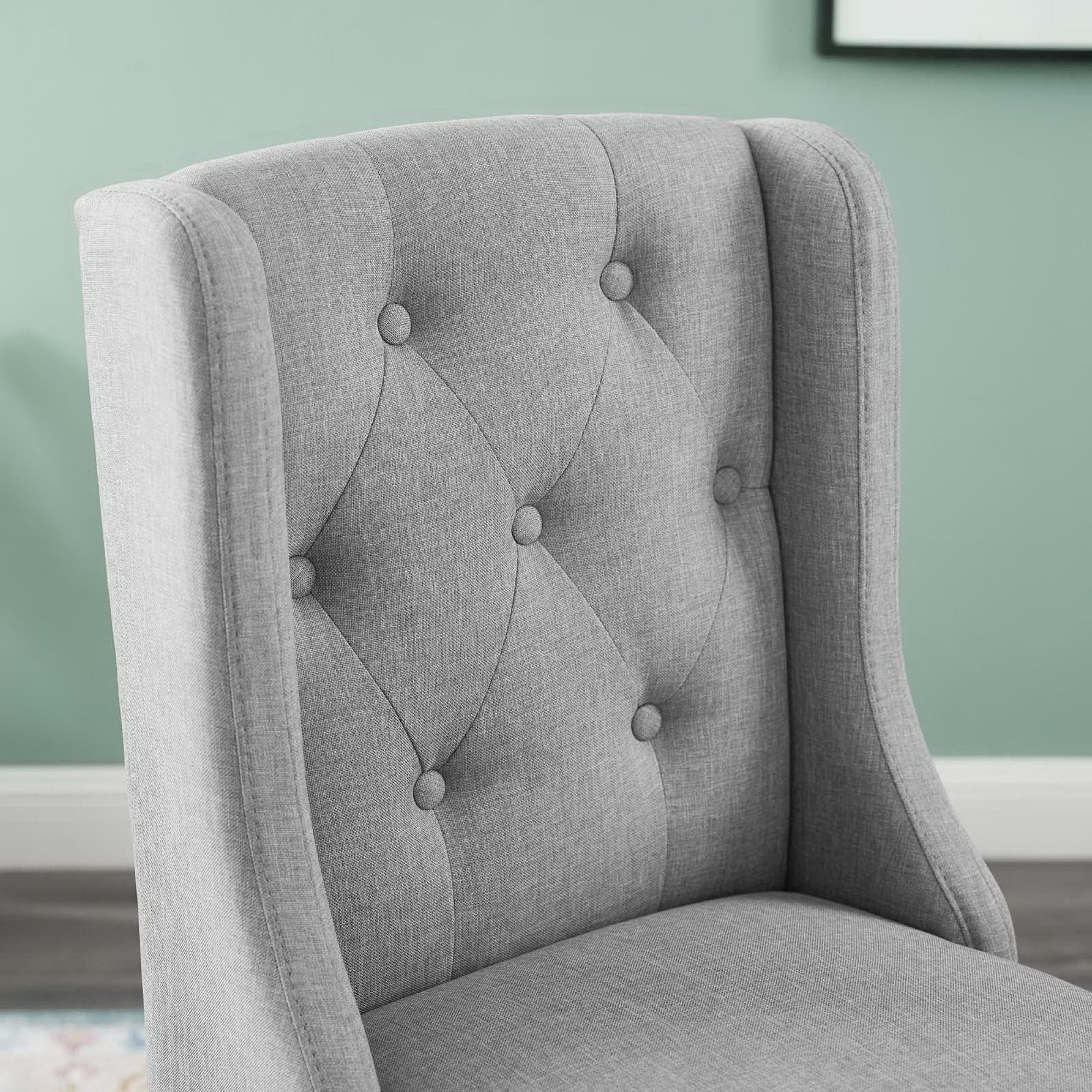 Modway Baronet Tufted Button Upholstered Fabric Counter Stool