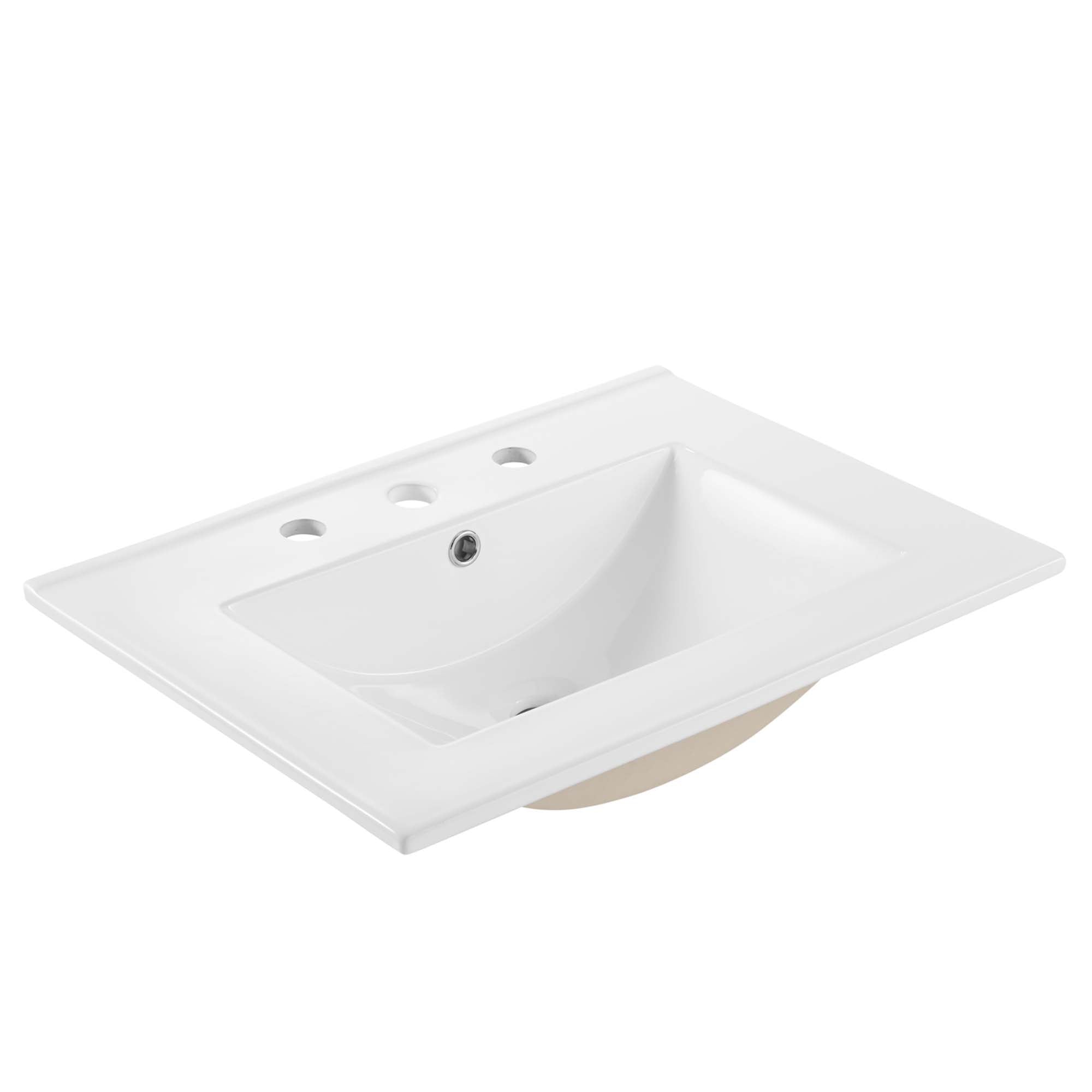 Modway Steamforge 24" Bathroom Vanity with Ceramic Sink – Industrial Modern, White/Black or Black/Black