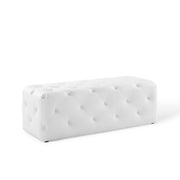 Modway Amour 48" Tufted Button Entryway Faux Leather Bench