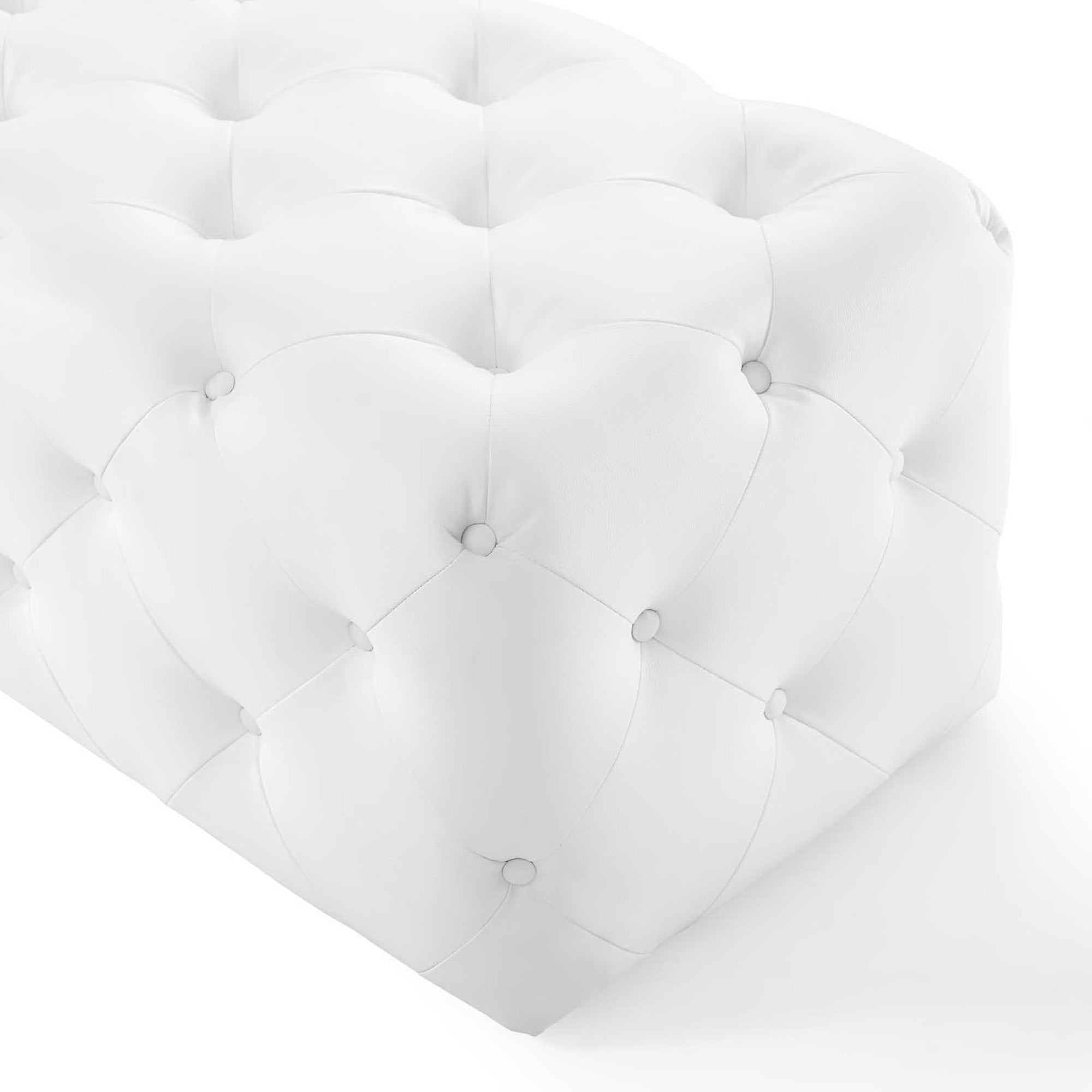 Modway Amour 48" Tufted Button Entryway Faux Leather Bench
