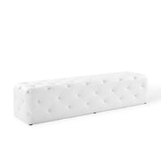 Modway Amour 72" Tufted Button Entryway Faux Leather Bench