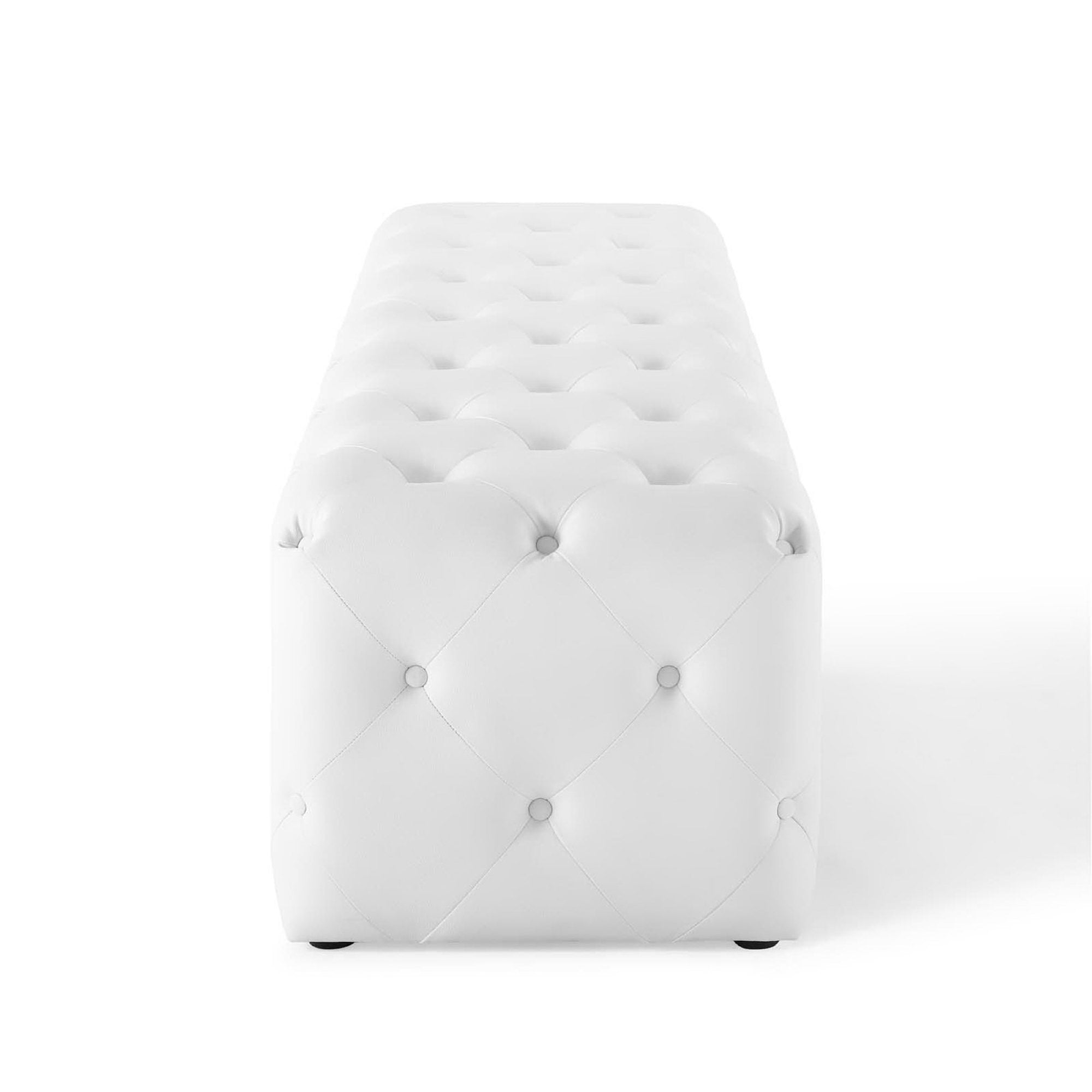Modway Amour 72" Tufted Button Entryway Faux Leather Bench