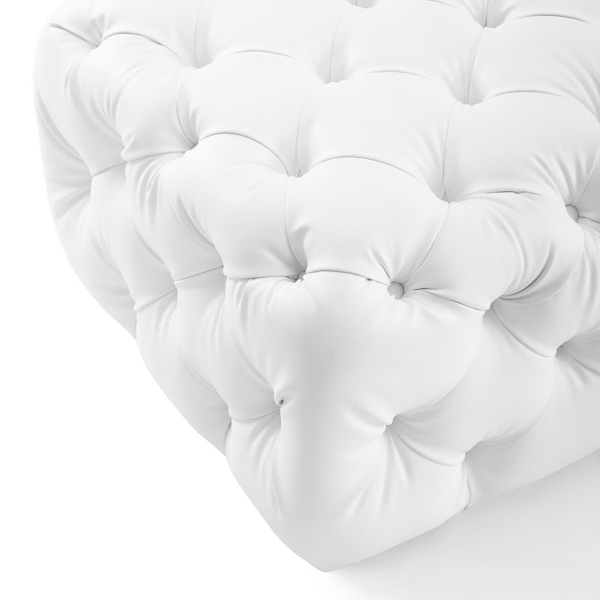 Modway Amour Tufted Button Square Faux Leather Ottoman