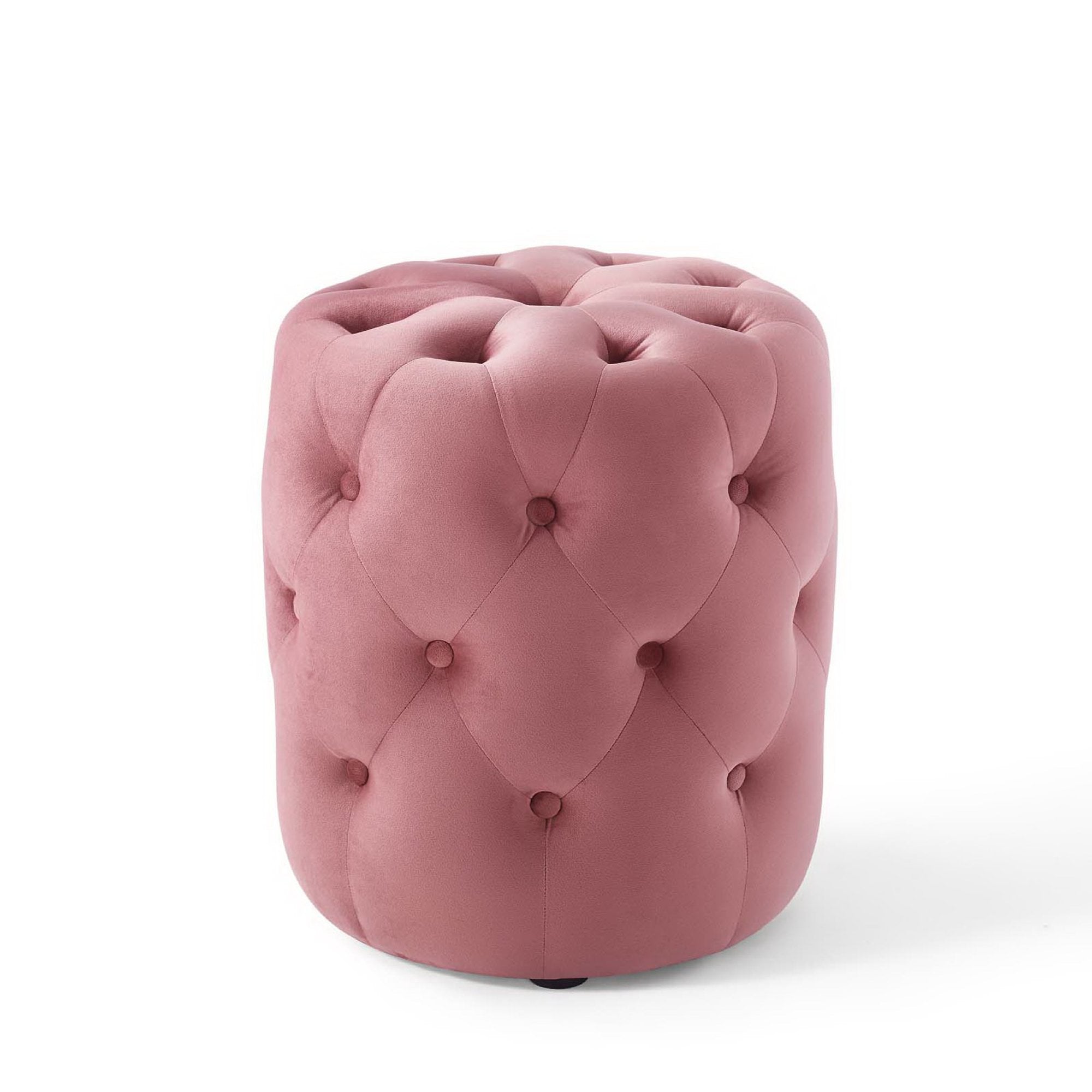 Modway Amour Tufted Button Round Performance Velvet Ottoman