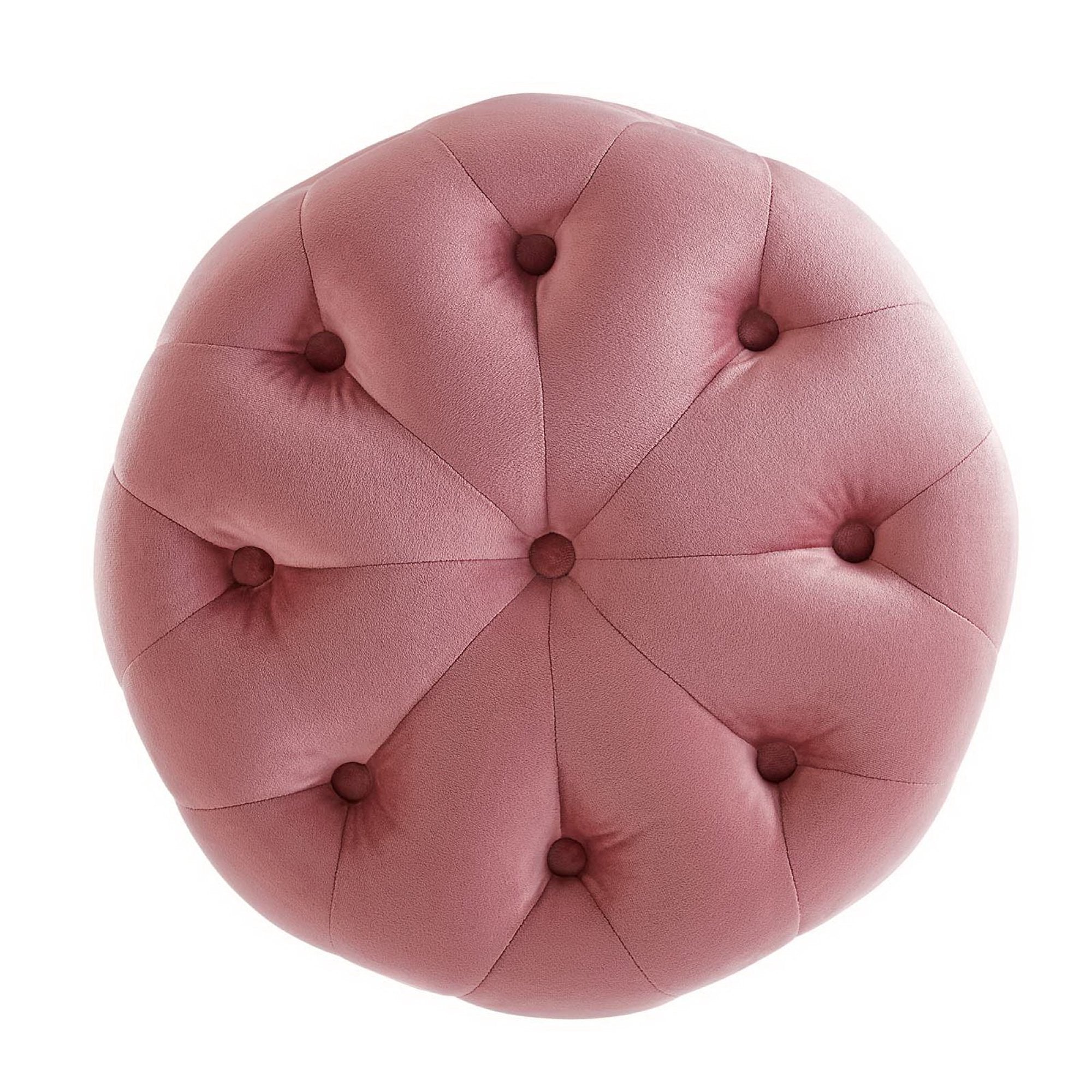 Modway Amour Tufted Button Round Performance Velvet Ottoman