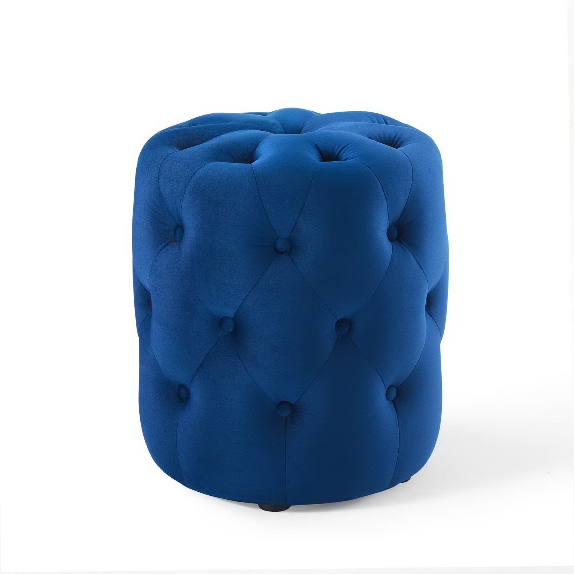 Modway Amour Tufted Button Round Performance Velvet Ottoman