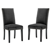 Modway Parcel Performance Velvet Dining Side Chairs Set of 2