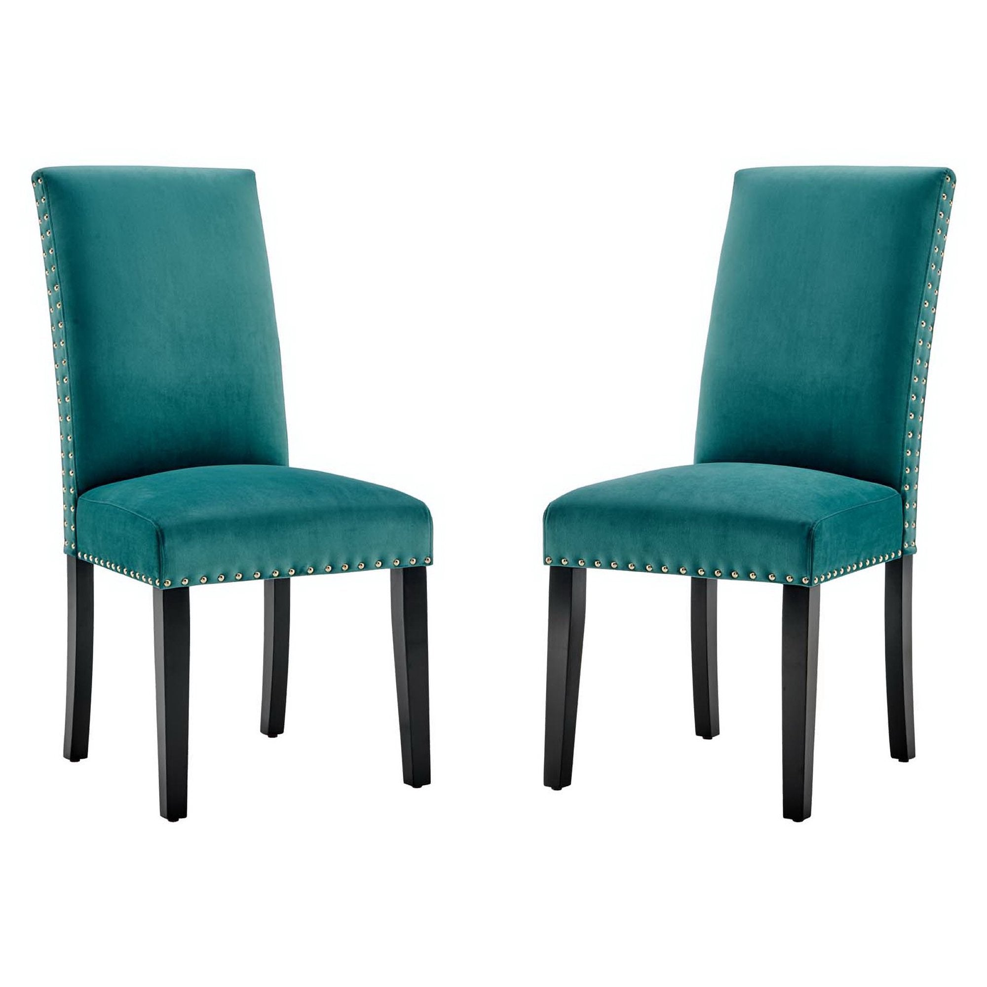 Modway Parcel Performance Velvet Dining Side Chairs Set of 2