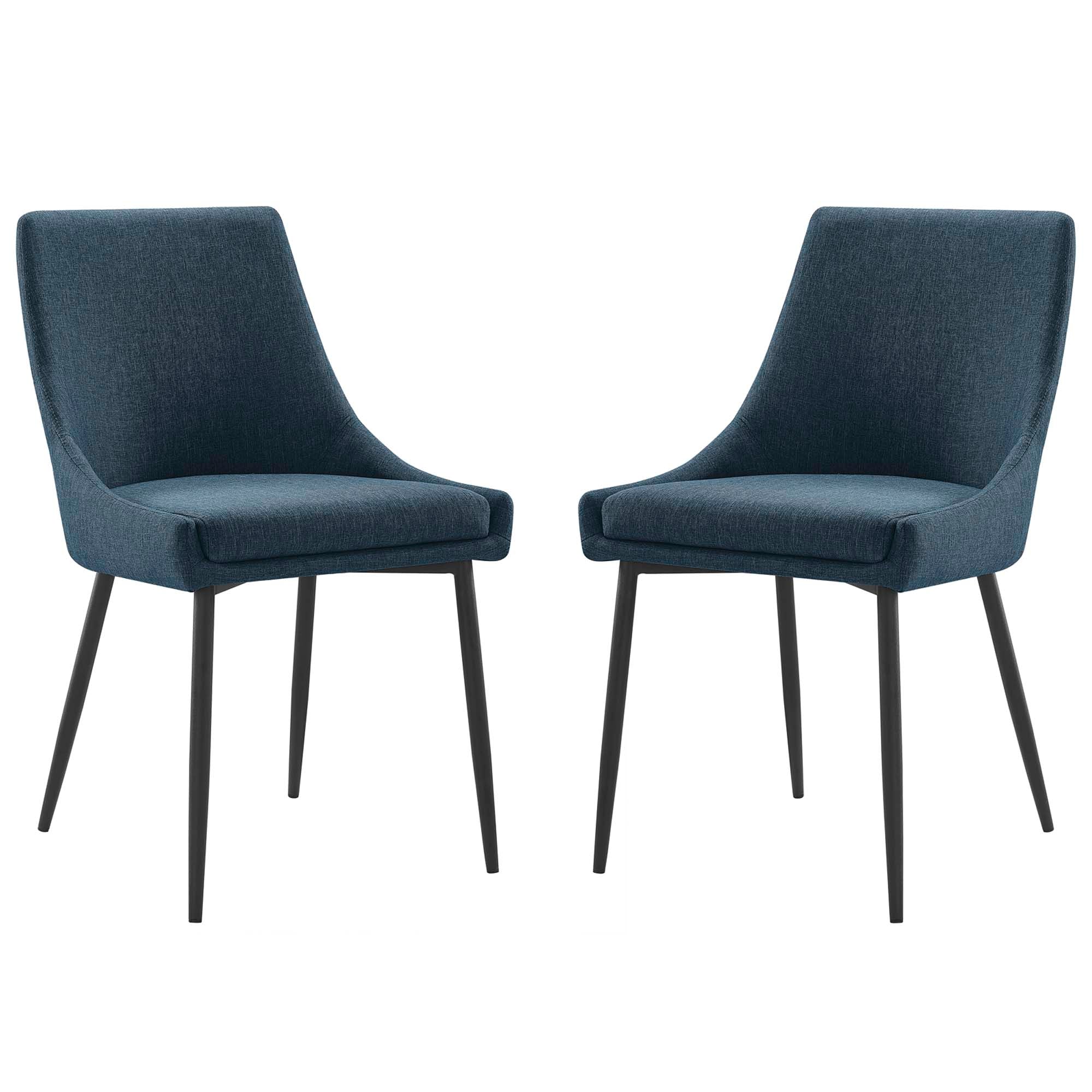 Modway Viscount Upholstered Fabric Dining Chairs Set of 2