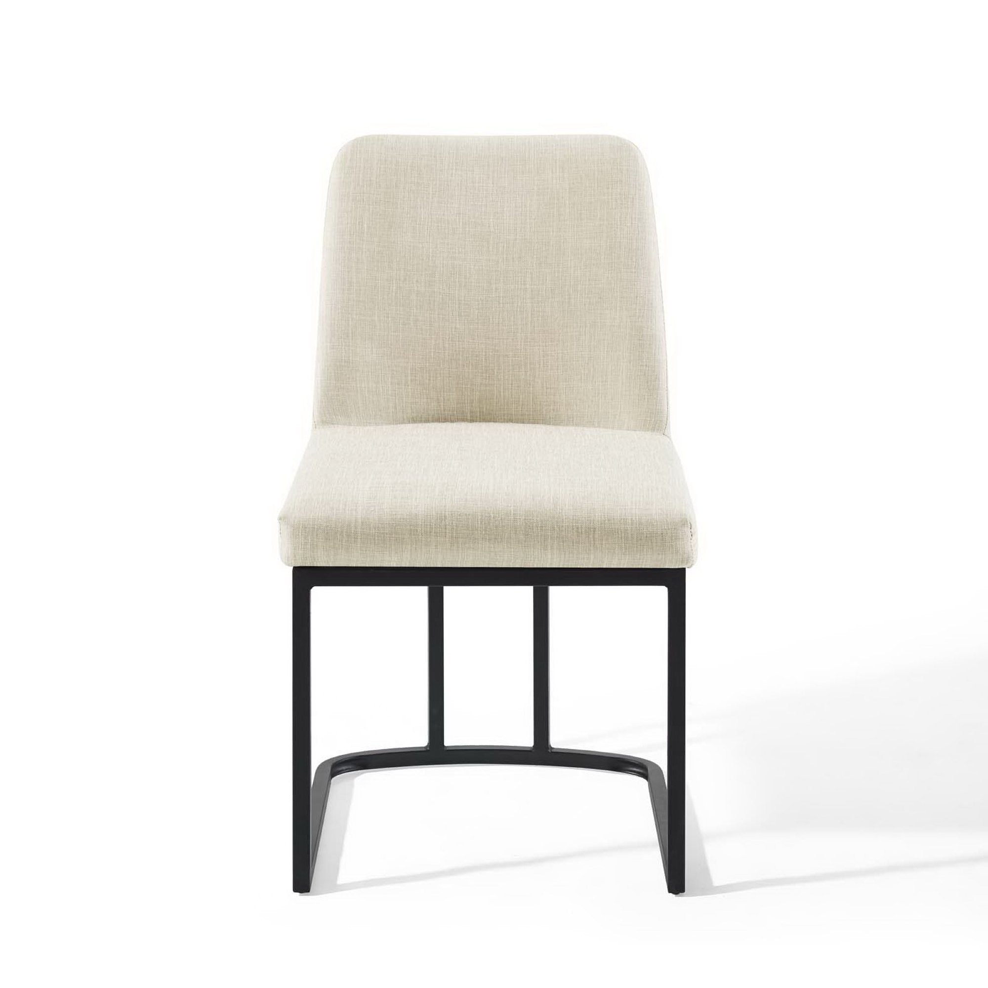 Modway Amplify Sled Base Upholstered Fabric Dining Side Chair