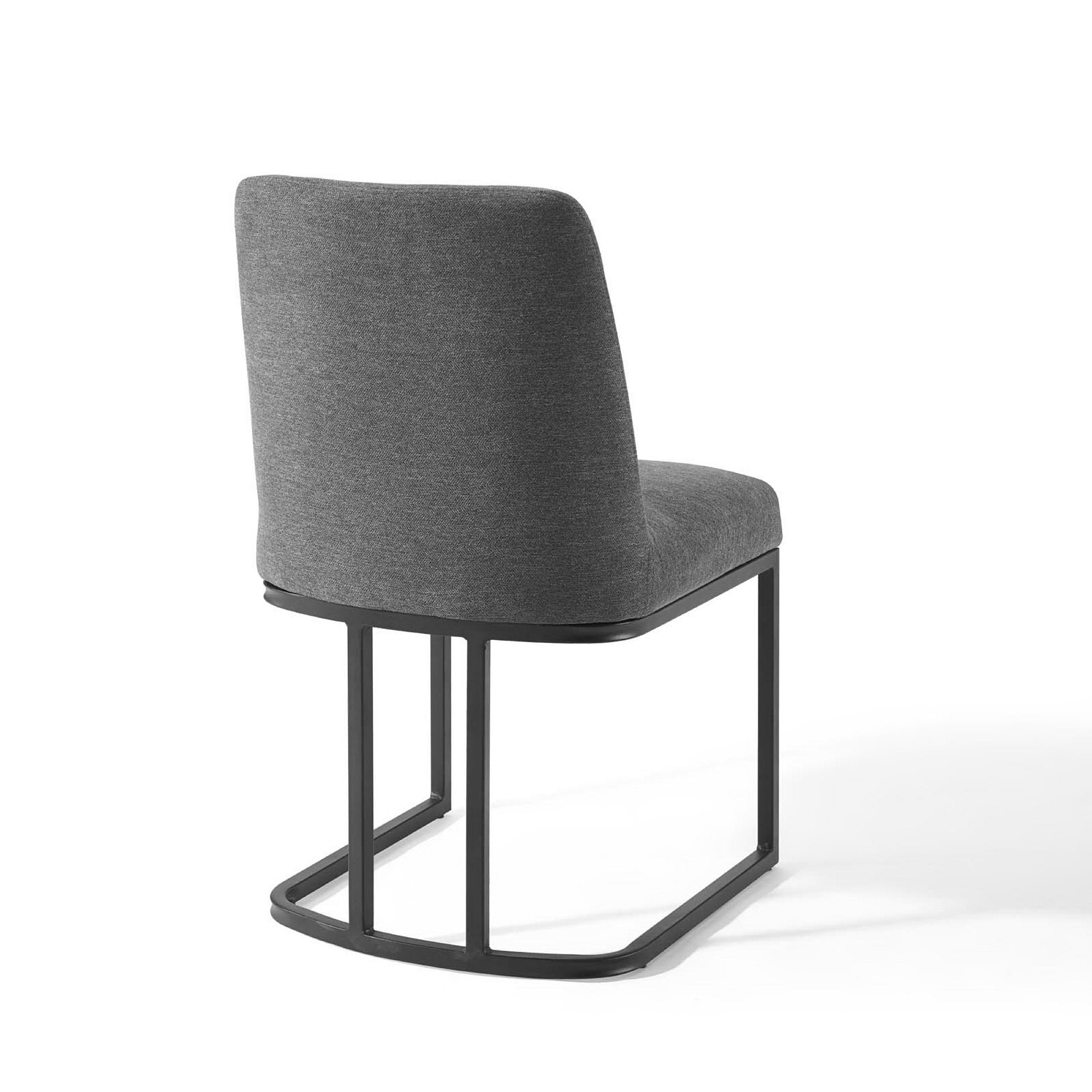 Modway Amplify Sled Base Upholstered Fabric Dining Side Chair