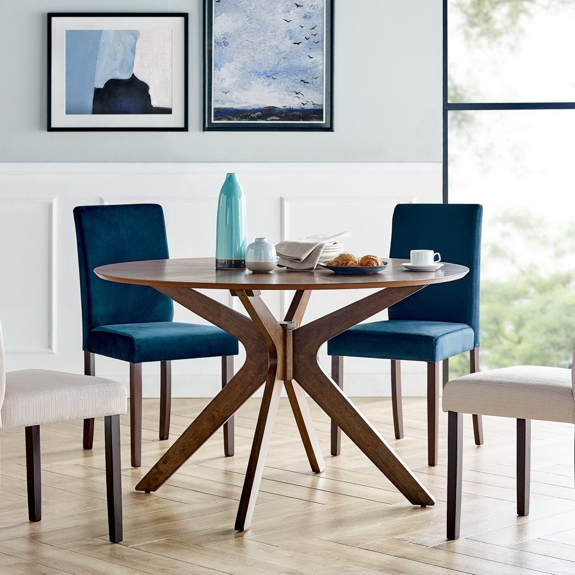 Modway Crossroads 47" Round Wood Dining Table