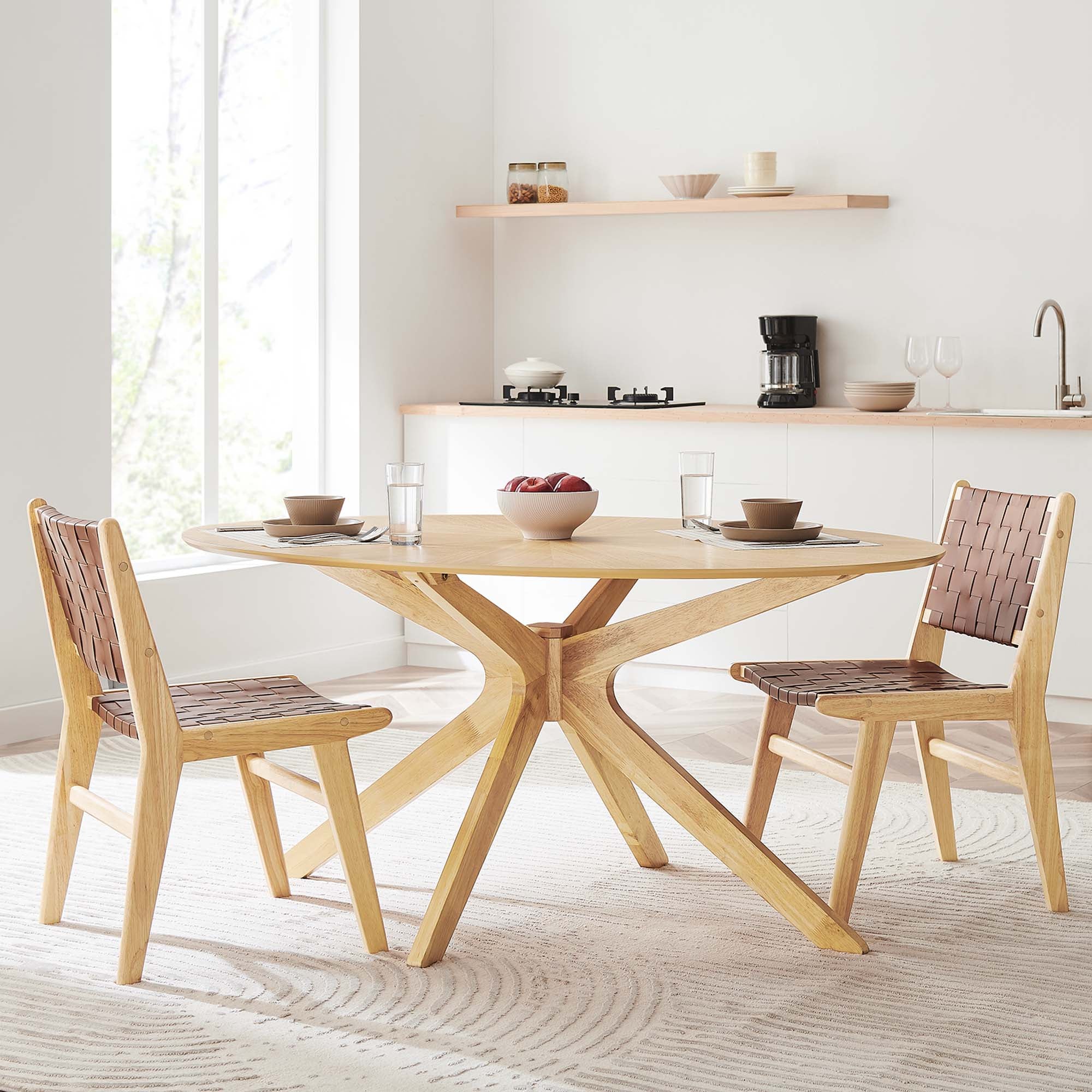 Modway Crossroads 63" Oval Wood Dining Table