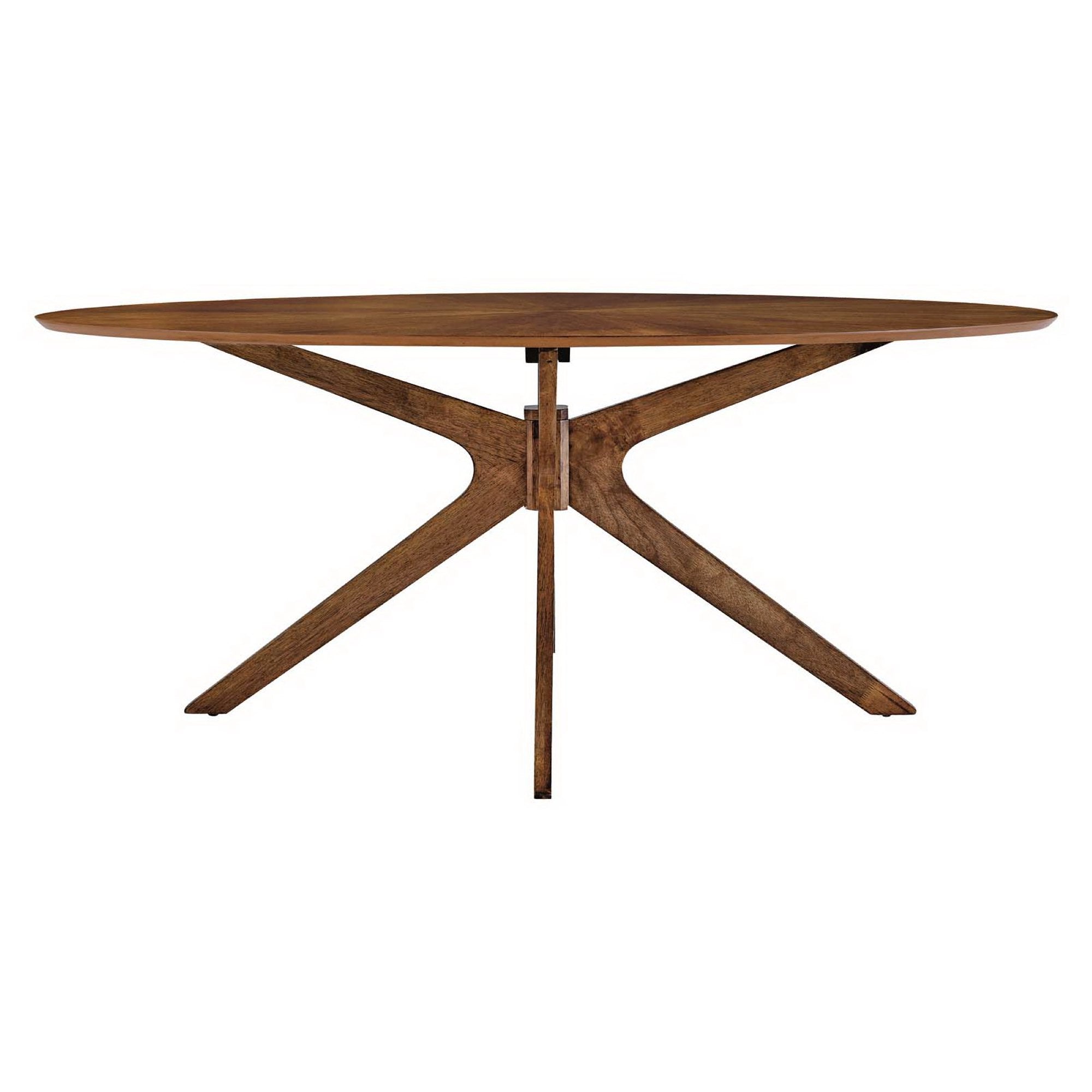 Modway Crossroads 71" Oval Wood Dining Table