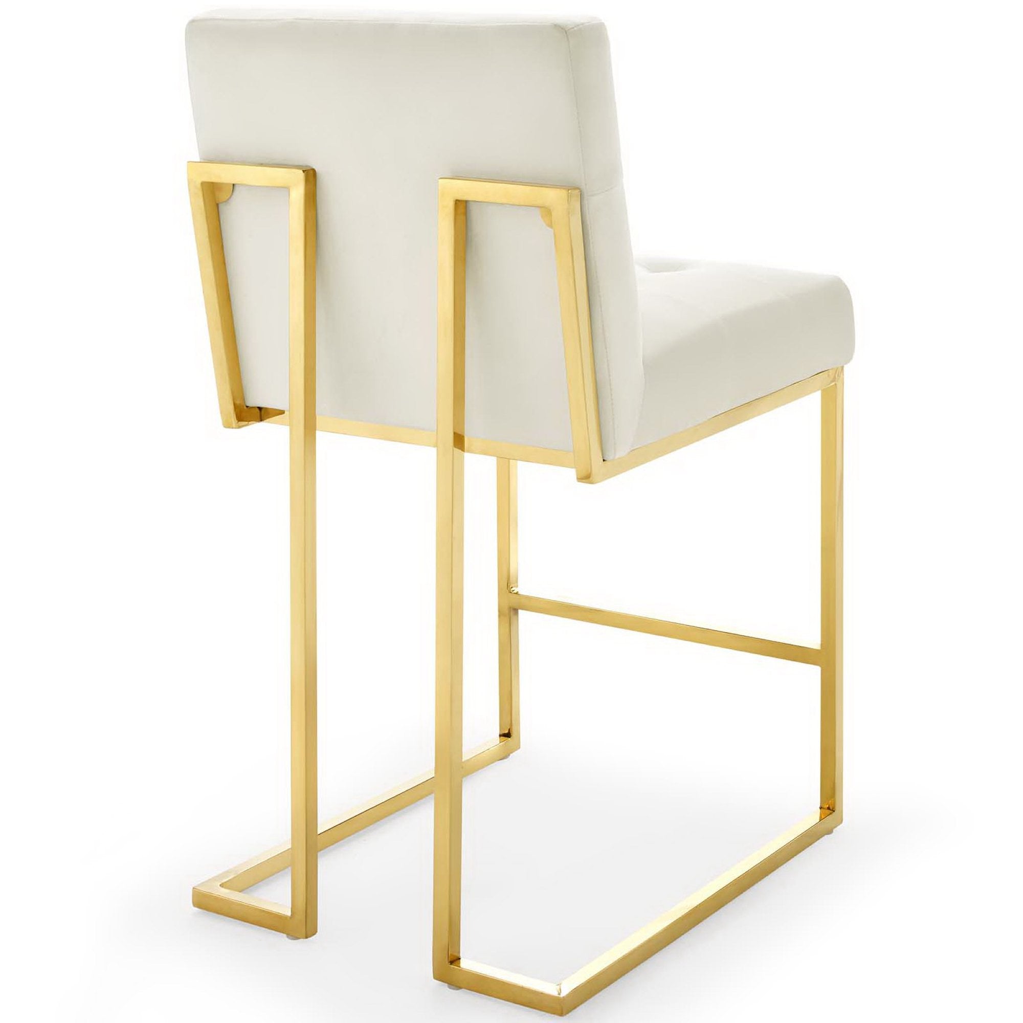 Modway Privy Gold Stainless Steel Performance Velvet Counter Stool