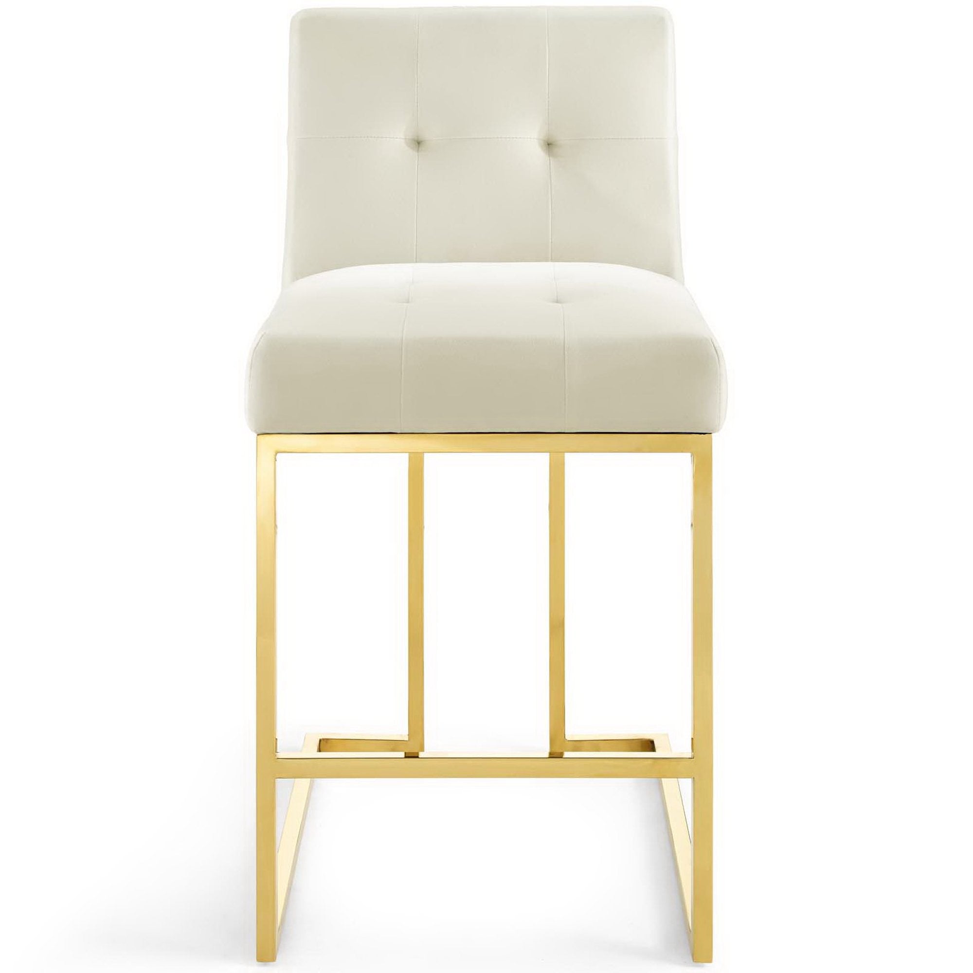 Modway Privy Gold Stainless Steel Performance Velvet Counter Stool