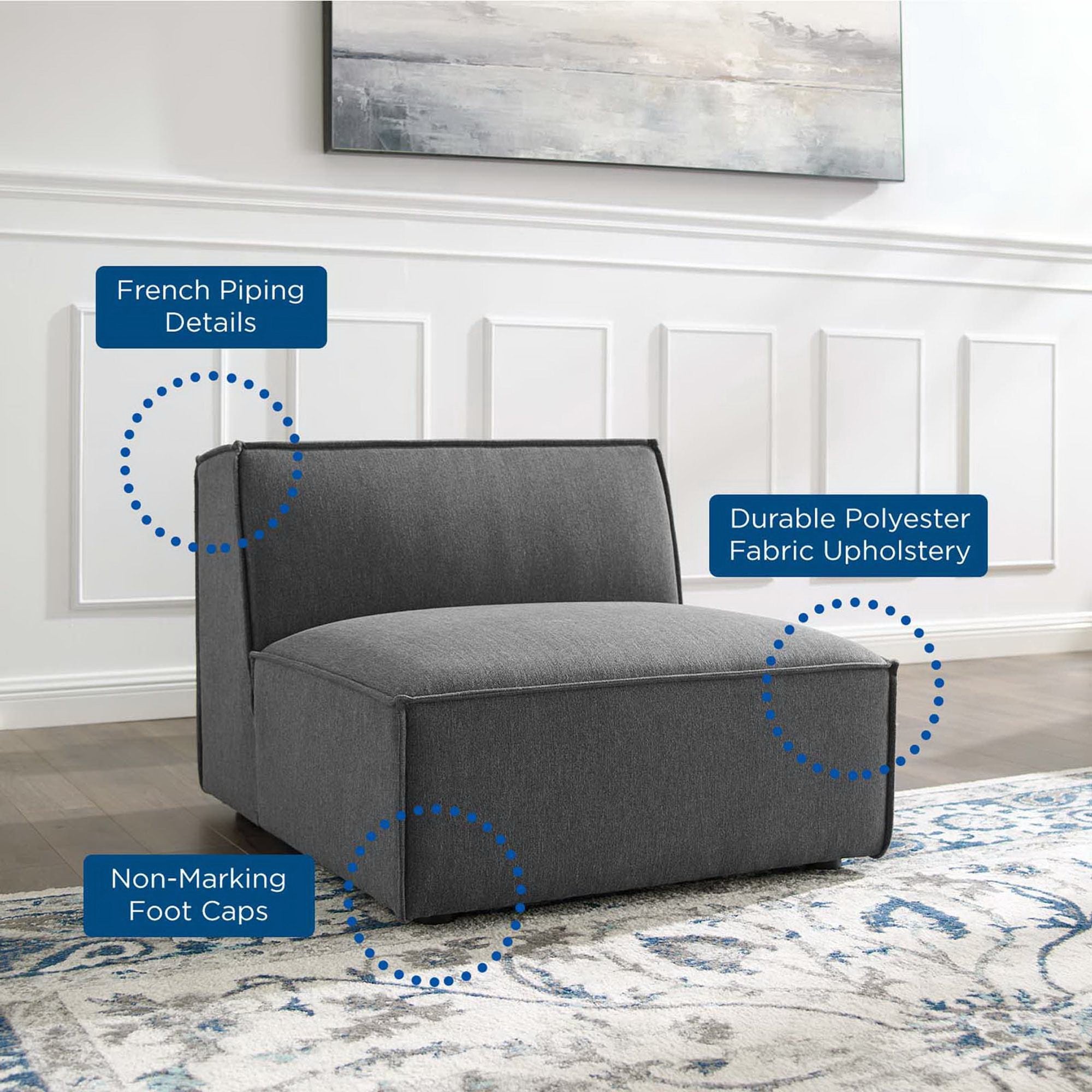 Modway Restore Sectional Sofa Armless Chair