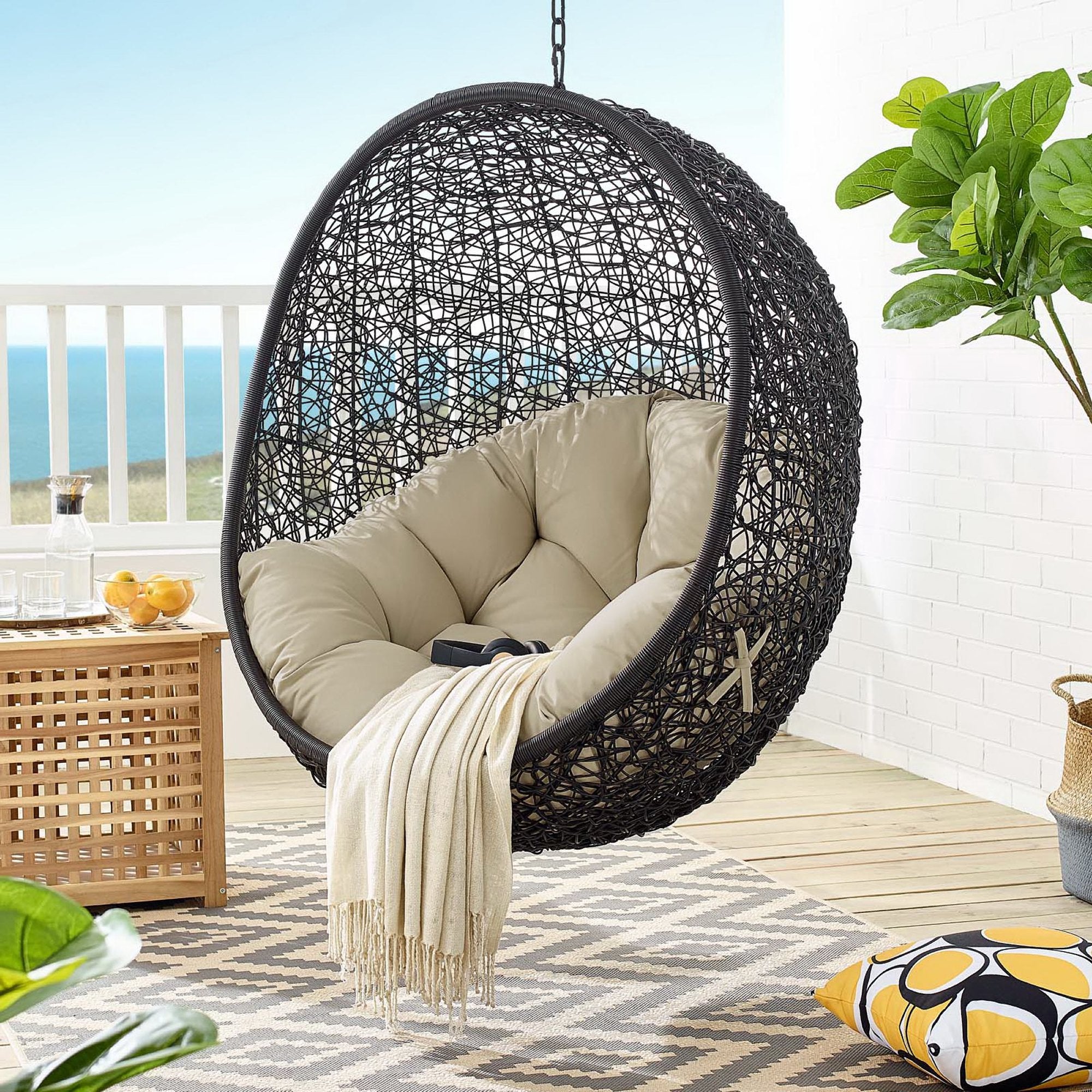 Modway Encase Sunbrella® Swing Outdoor Patio Lounge Chair