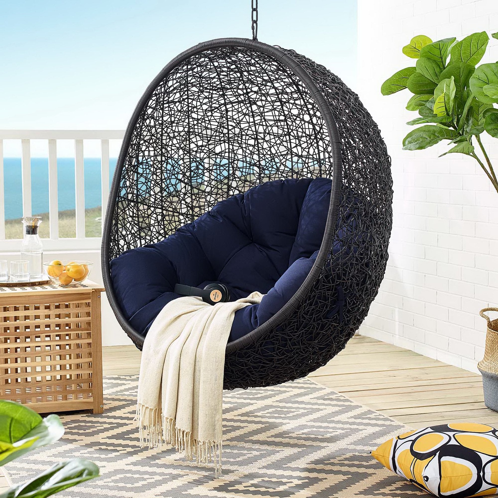 Modway Encase Sunbrella® Swing Outdoor Patio Lounge Chair