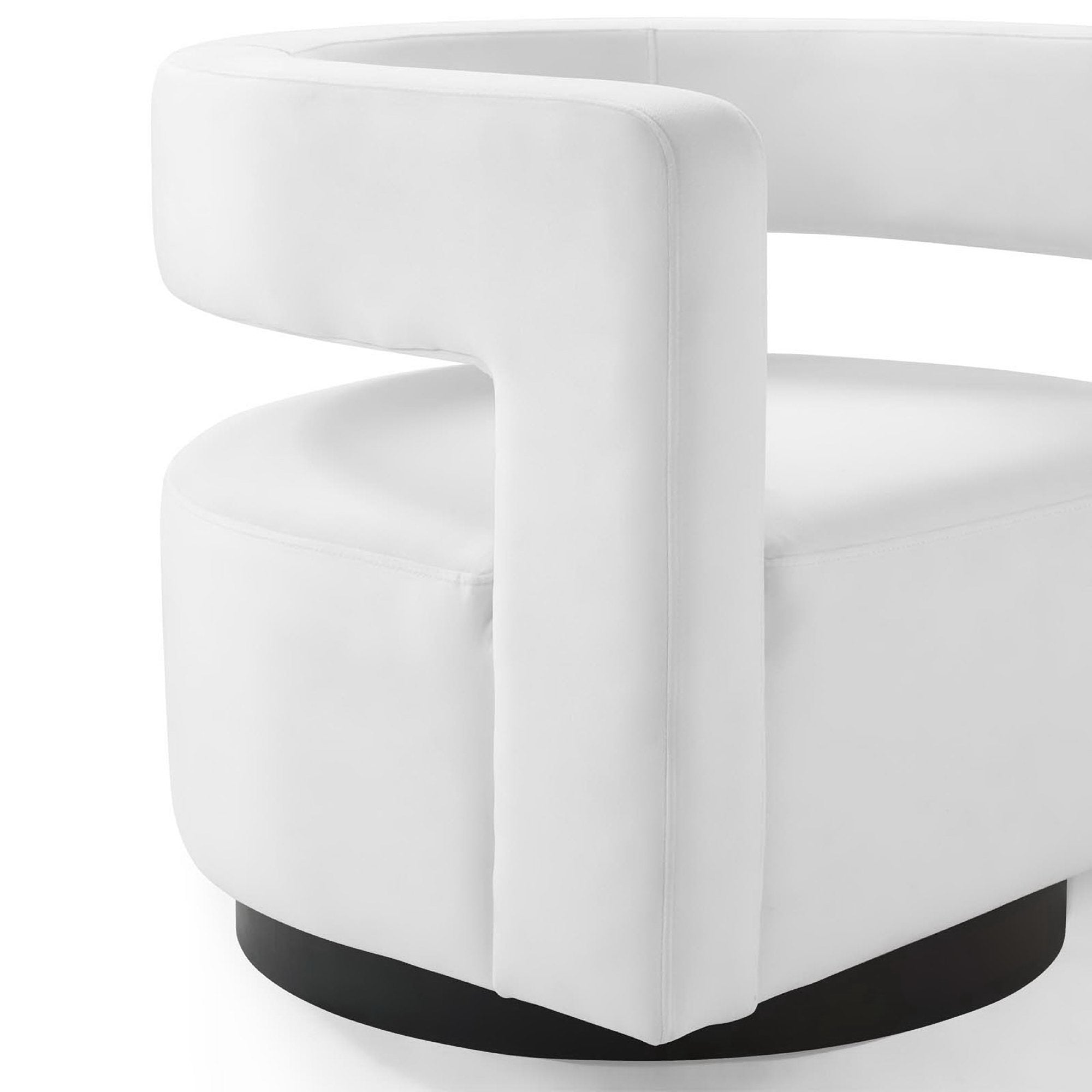 Modway Spin Cutaway Performance Velvet Swivel Armchair