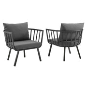 Modway Riverside Outdoor Patio Aluminum Armchair Set of 2