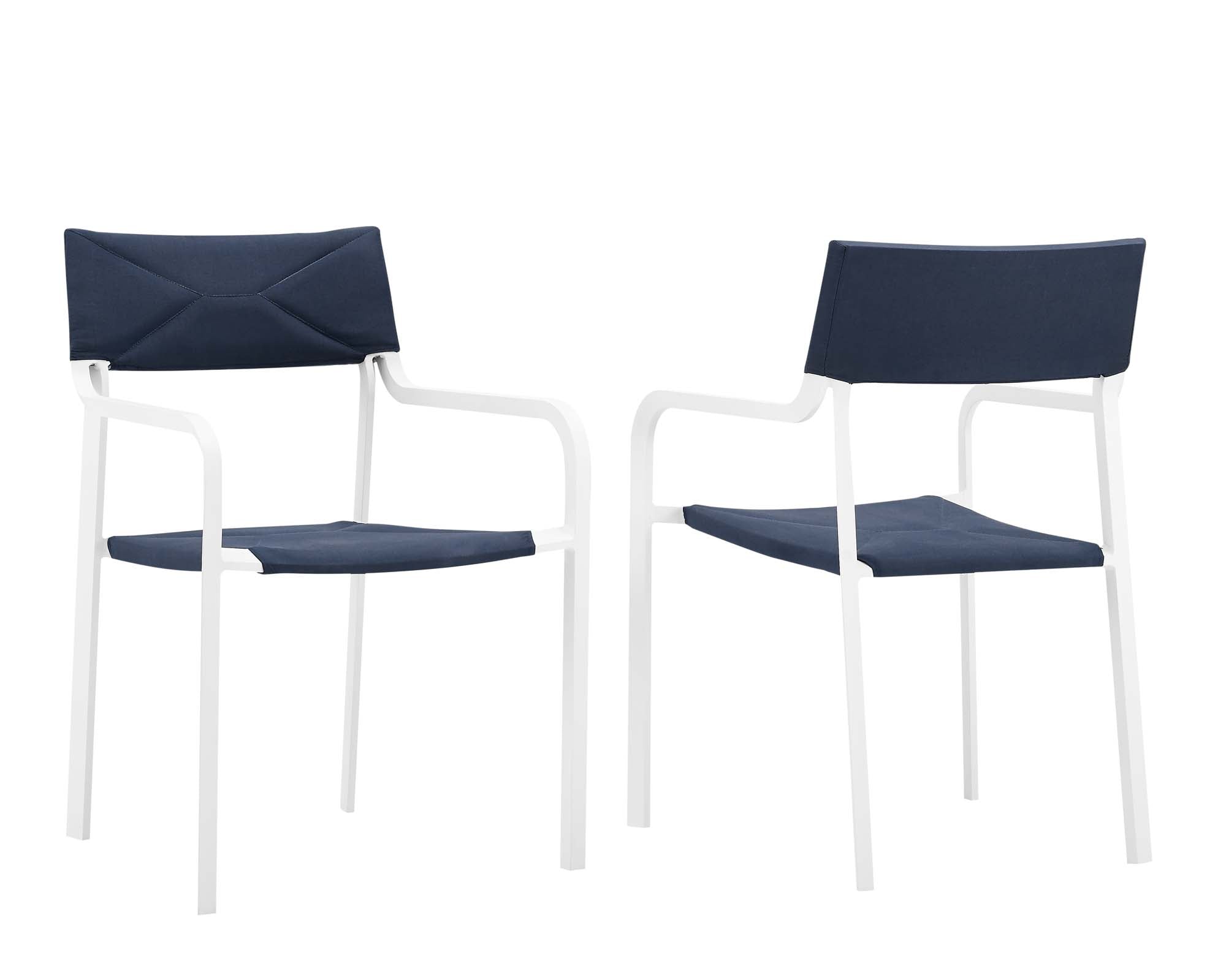 Modway Raleigh Outdoor Patio Aluminum Armchair Set of 2