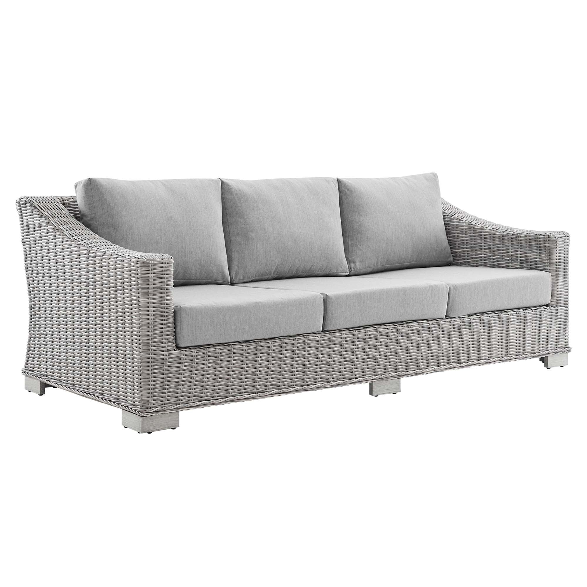 Modway Conway Sunbrella® Outdoor Patio Wicker Rattan Sofa