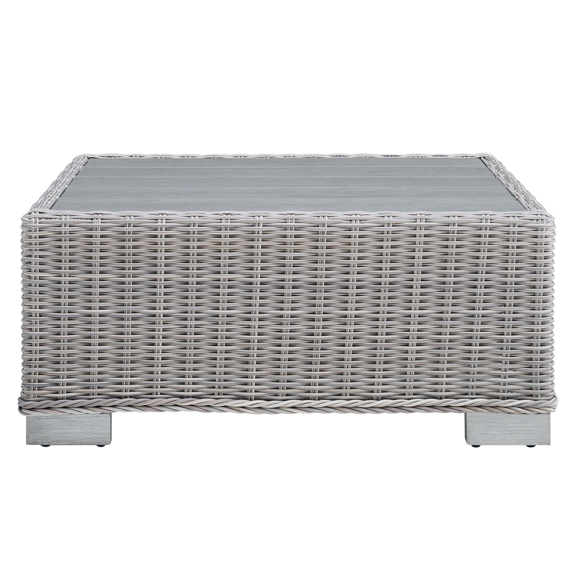 Modway Conway 32" Outdoor Patio Wicker Rattan Coffee Table