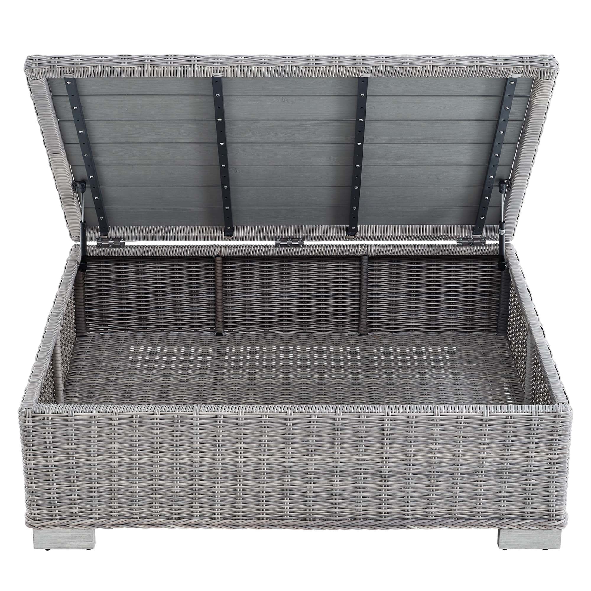 Modway Conway 45" Outdoor Patio Wicker Rattan Coffee Table