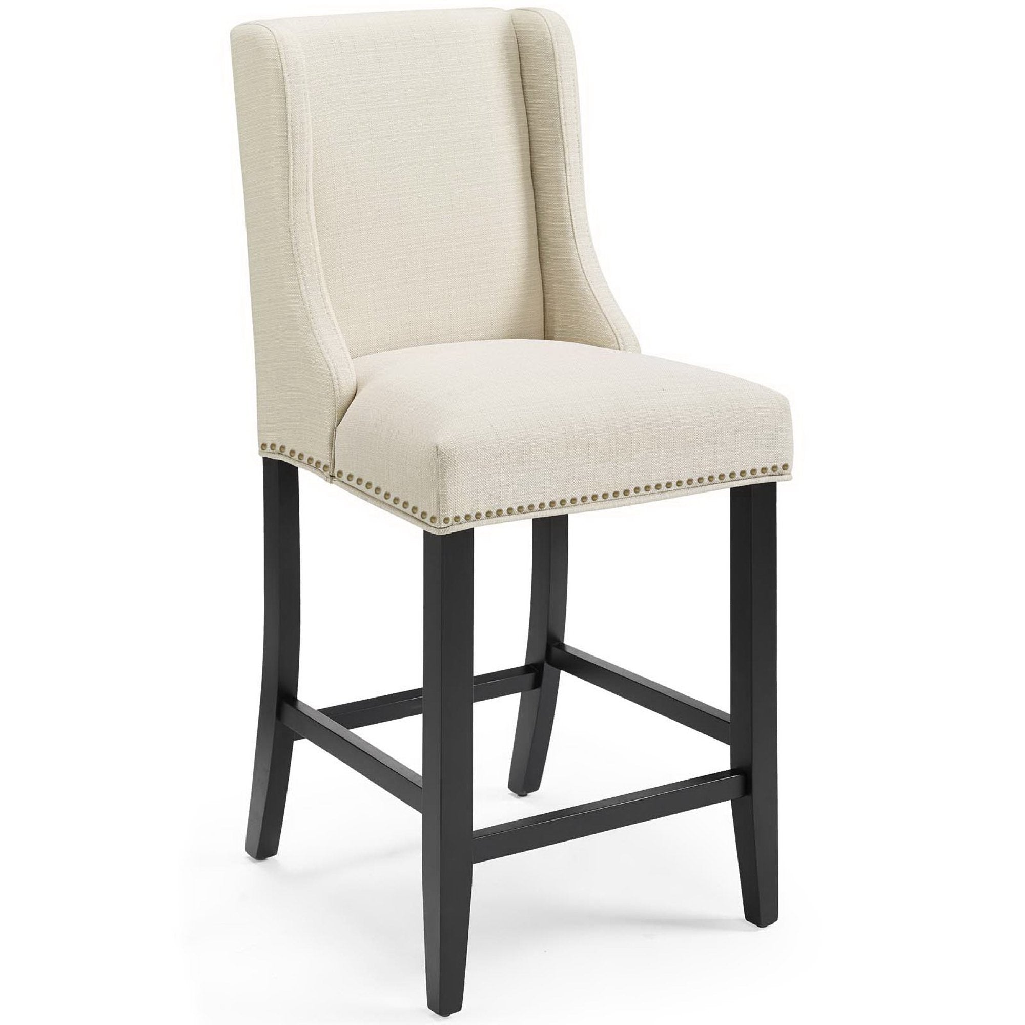 Modway Baron Upholstered Fabric Counter Stool Set of 2