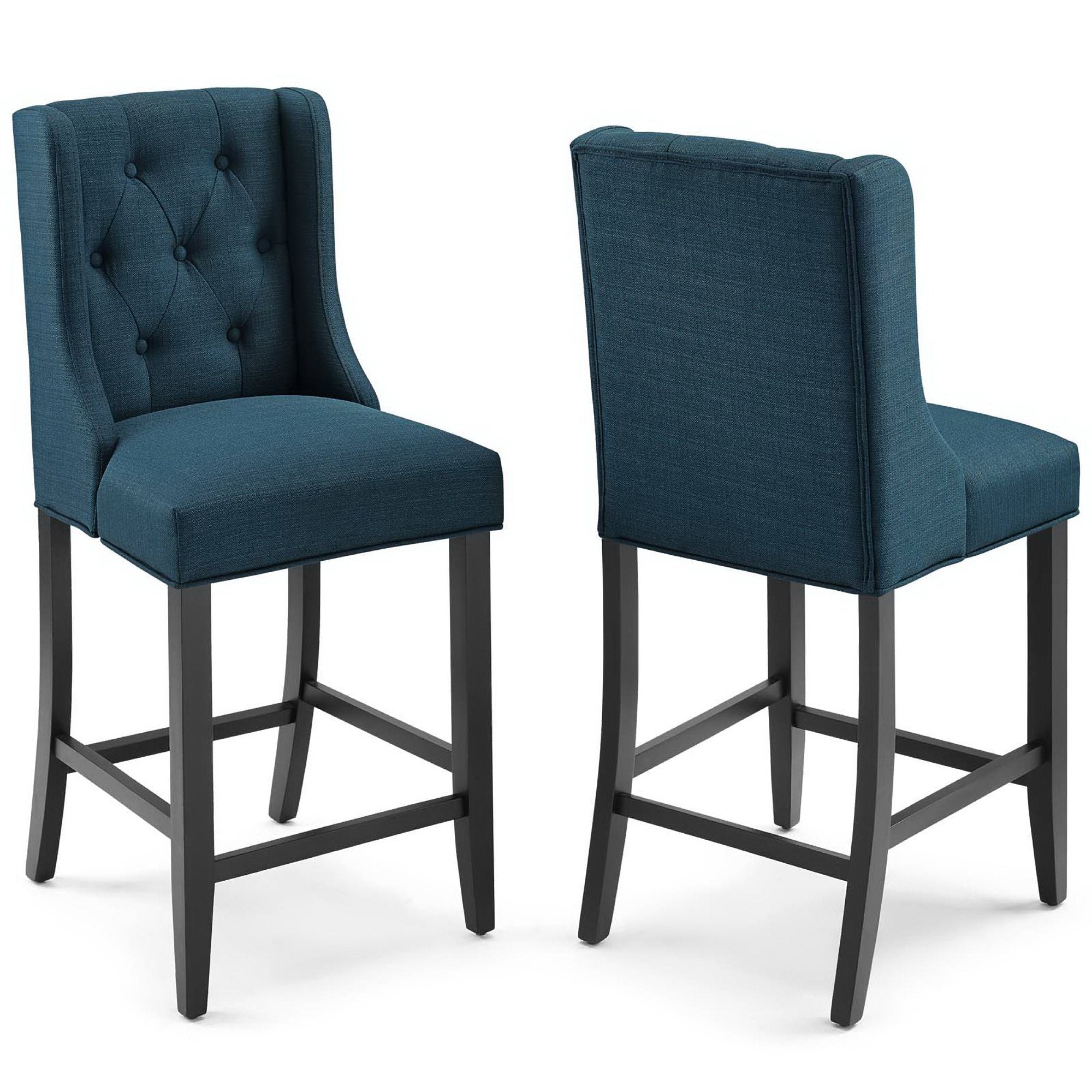 Modway Baronet Upholstered Fabric Counter Bar Stool Set of 2