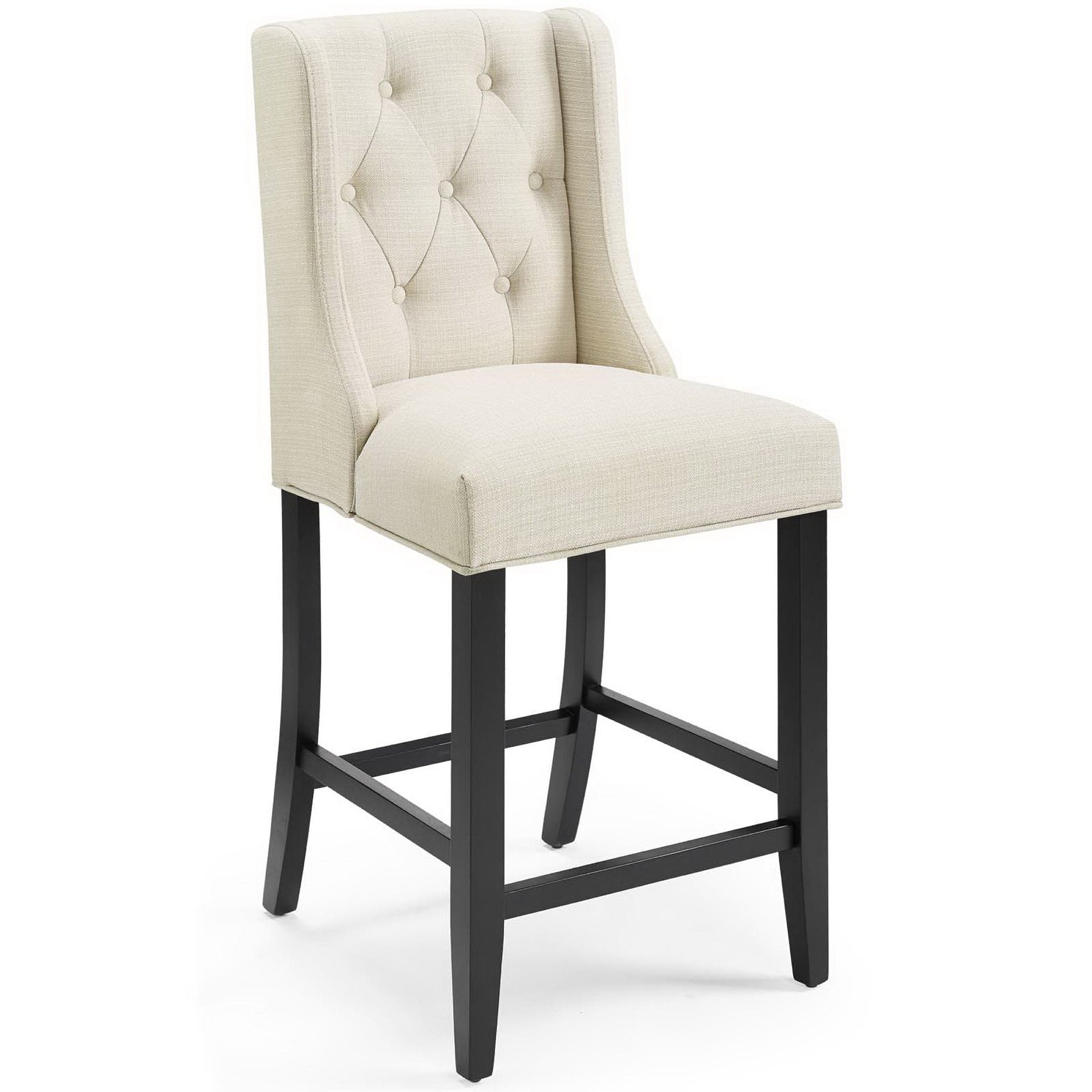 Modway Baronet Upholstered Fabric Counter Bar Stool Set of 2