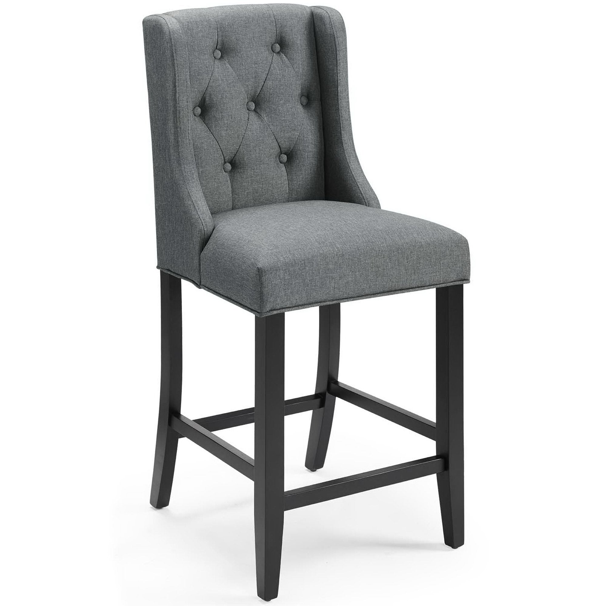 Modway Baronet Upholstered Fabric Counter Bar Stool Set of 2