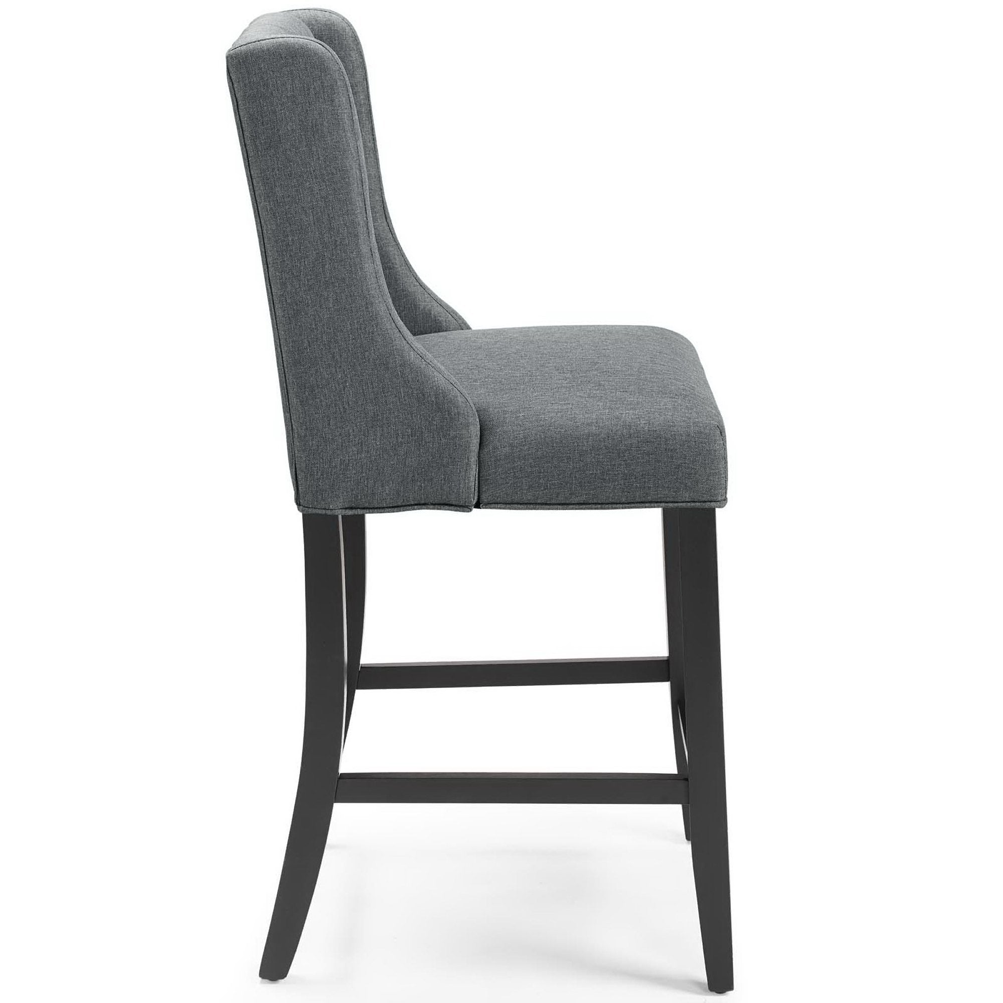 Modway Baronet Upholstered Fabric Counter Bar Stool Set of 2