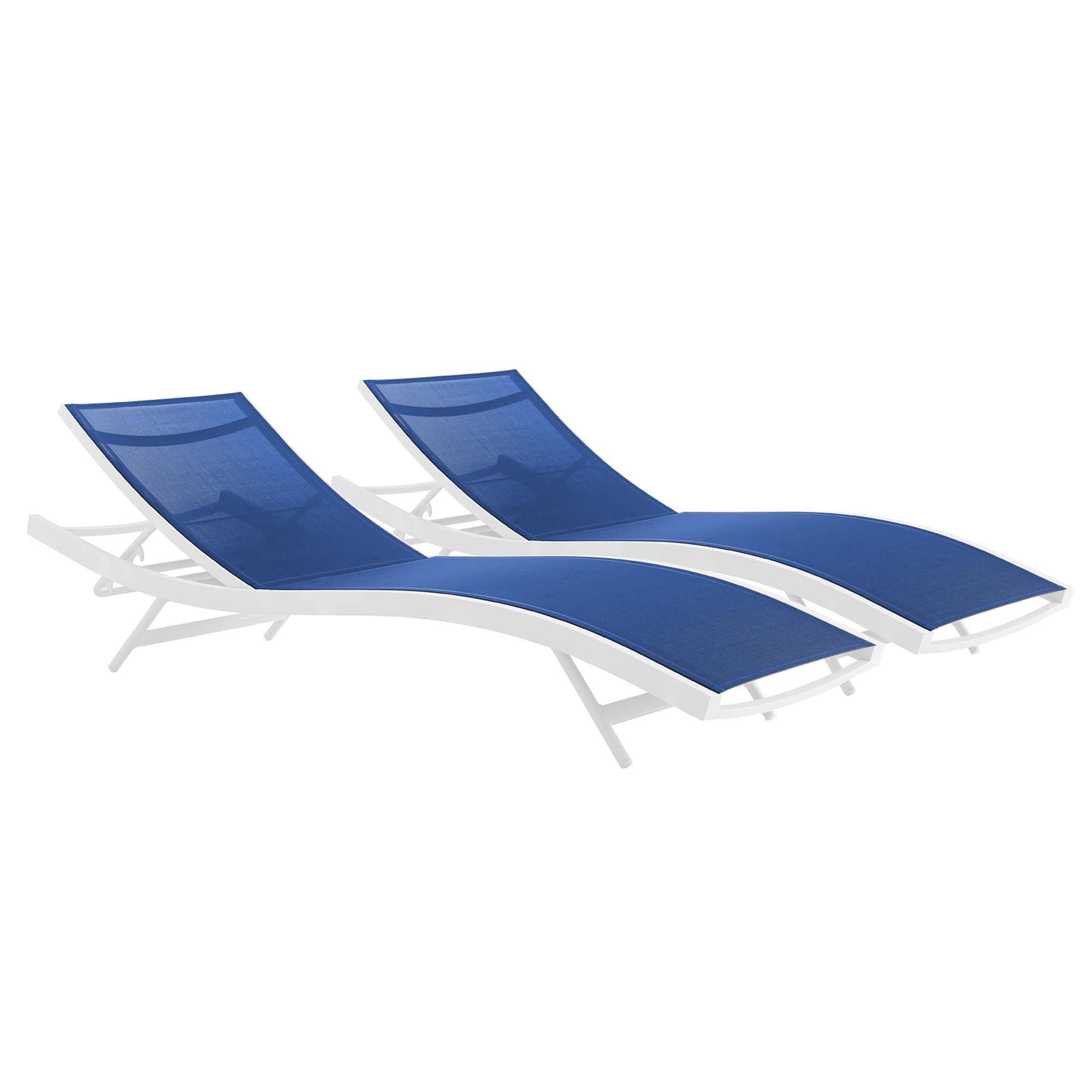 Modway Glimpse Outdoor Patio Mesh Chaise Lounge Set of 2