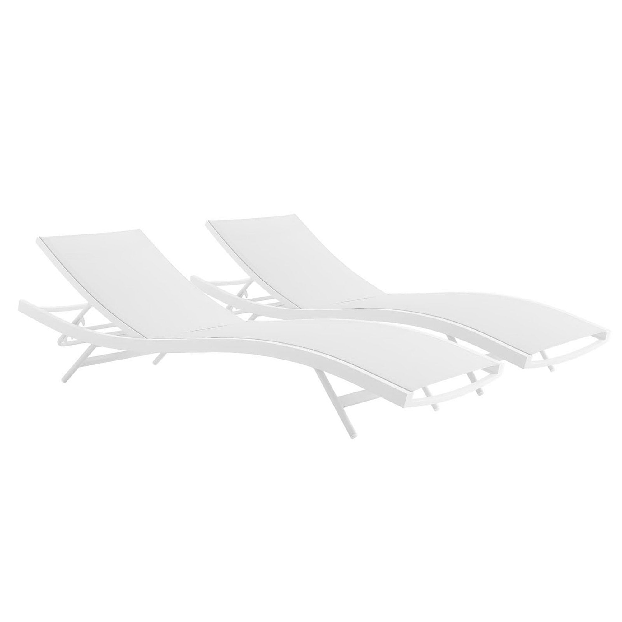 Modway Glimpse Outdoor Patio Mesh Chaise Lounge Set of 2