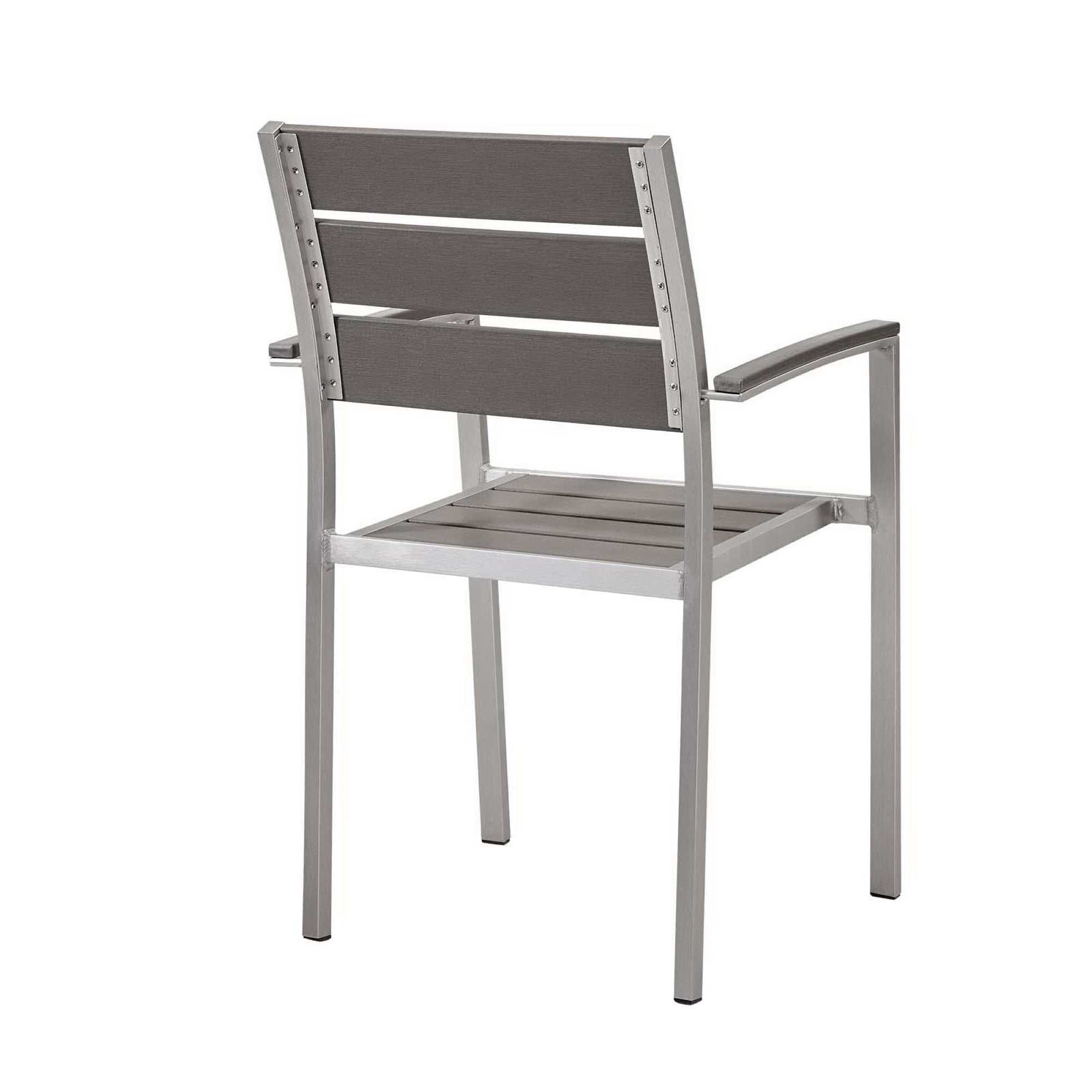 Modway Shore Outdoor Patio Aluminum Dining Armchair Set of 2