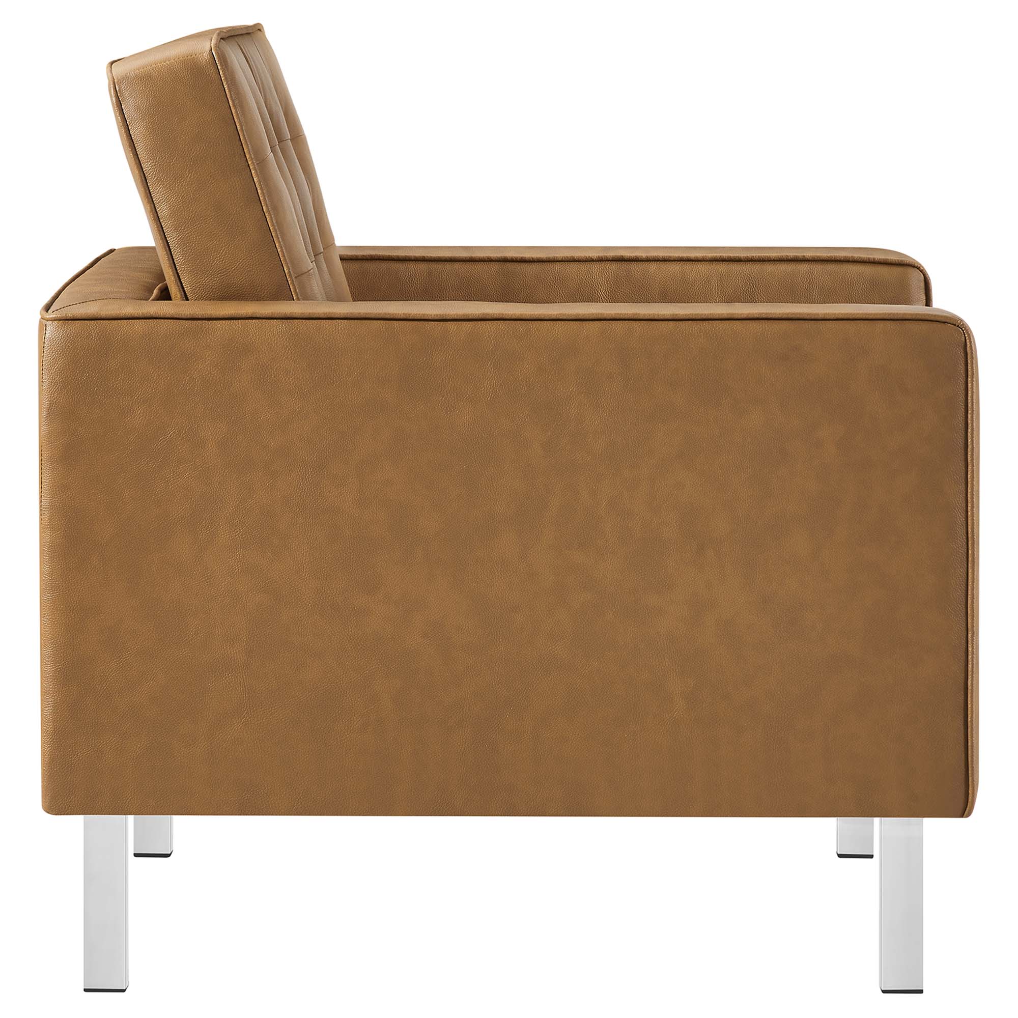 Modway Loft 3-Piece Tufted Vegan Leather Furniture Set